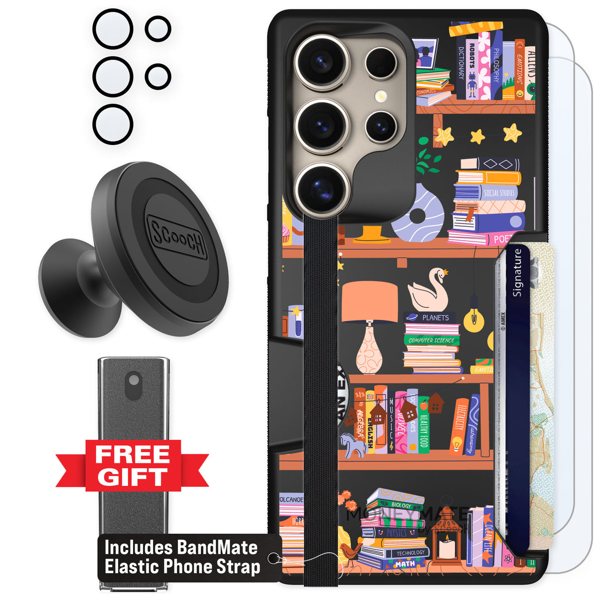 Scooch Moneymate Little Library for Galaxy S25 Ultra — Defender Bundle