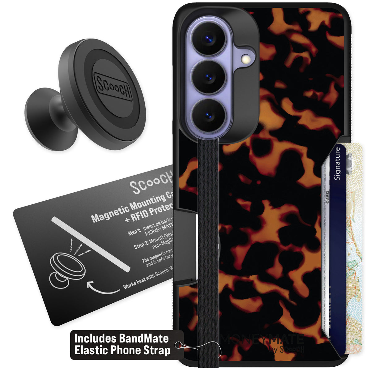 Scooch Moneymate Tortoise Shell for Galaxy S26 β Starter Bundle