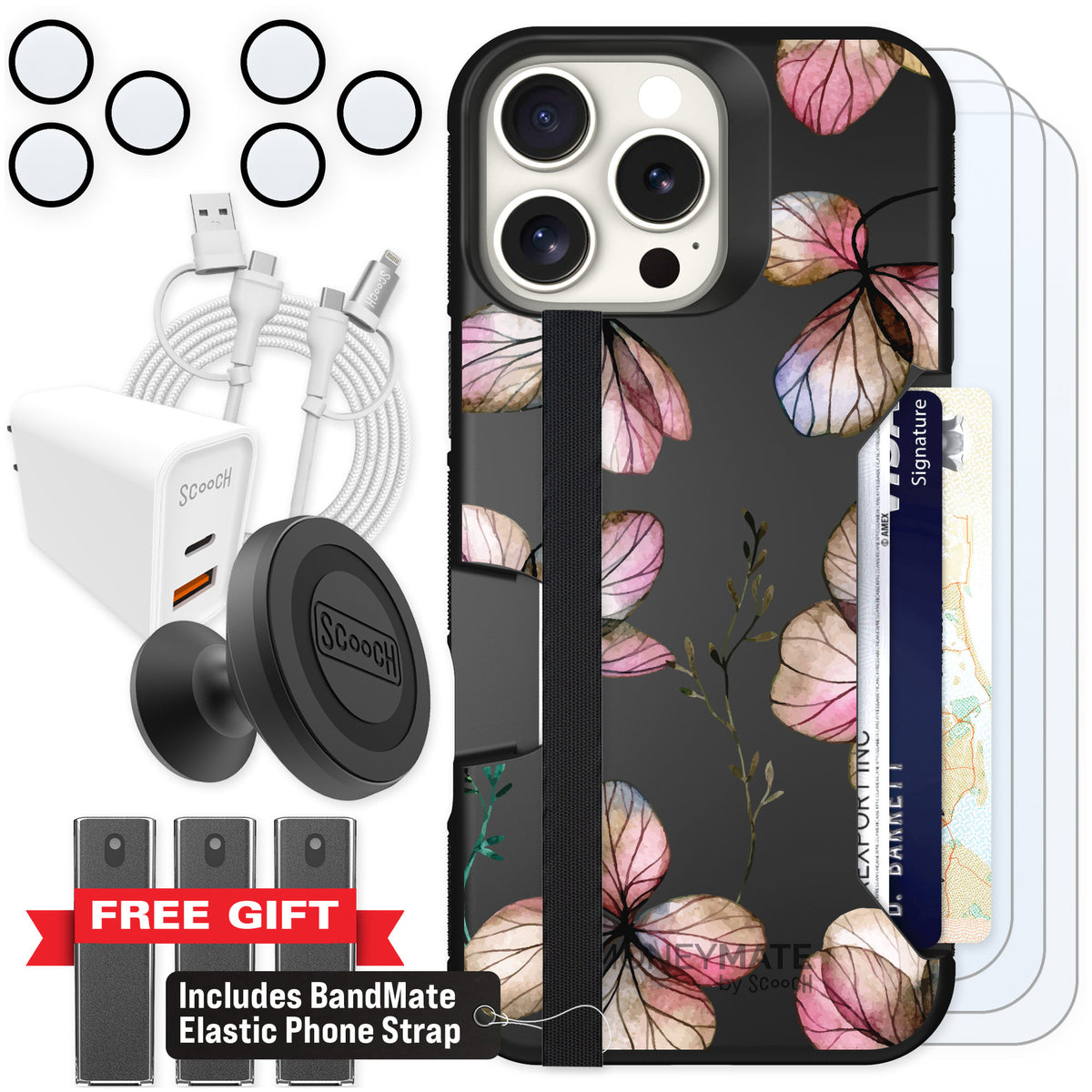 Scooch Moneymate Dried Flowers for iPhone 16 Pro Max — Ultimate Bundle