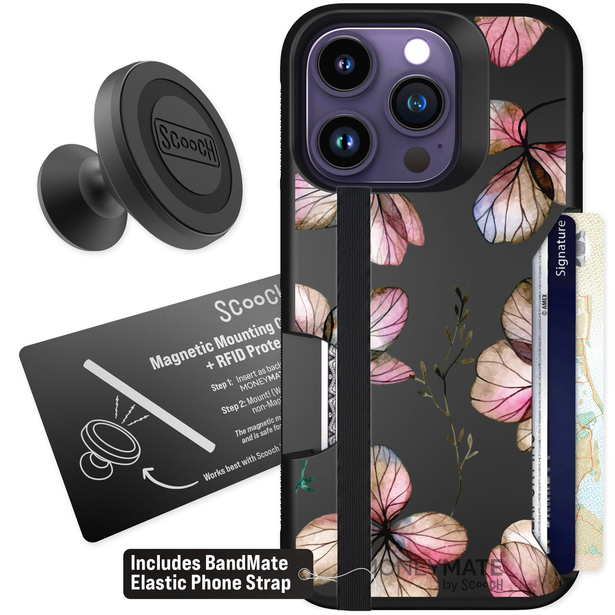 Scooch Moneymate Dried Flowers for iPhone 14 Pro — Starter Bundle