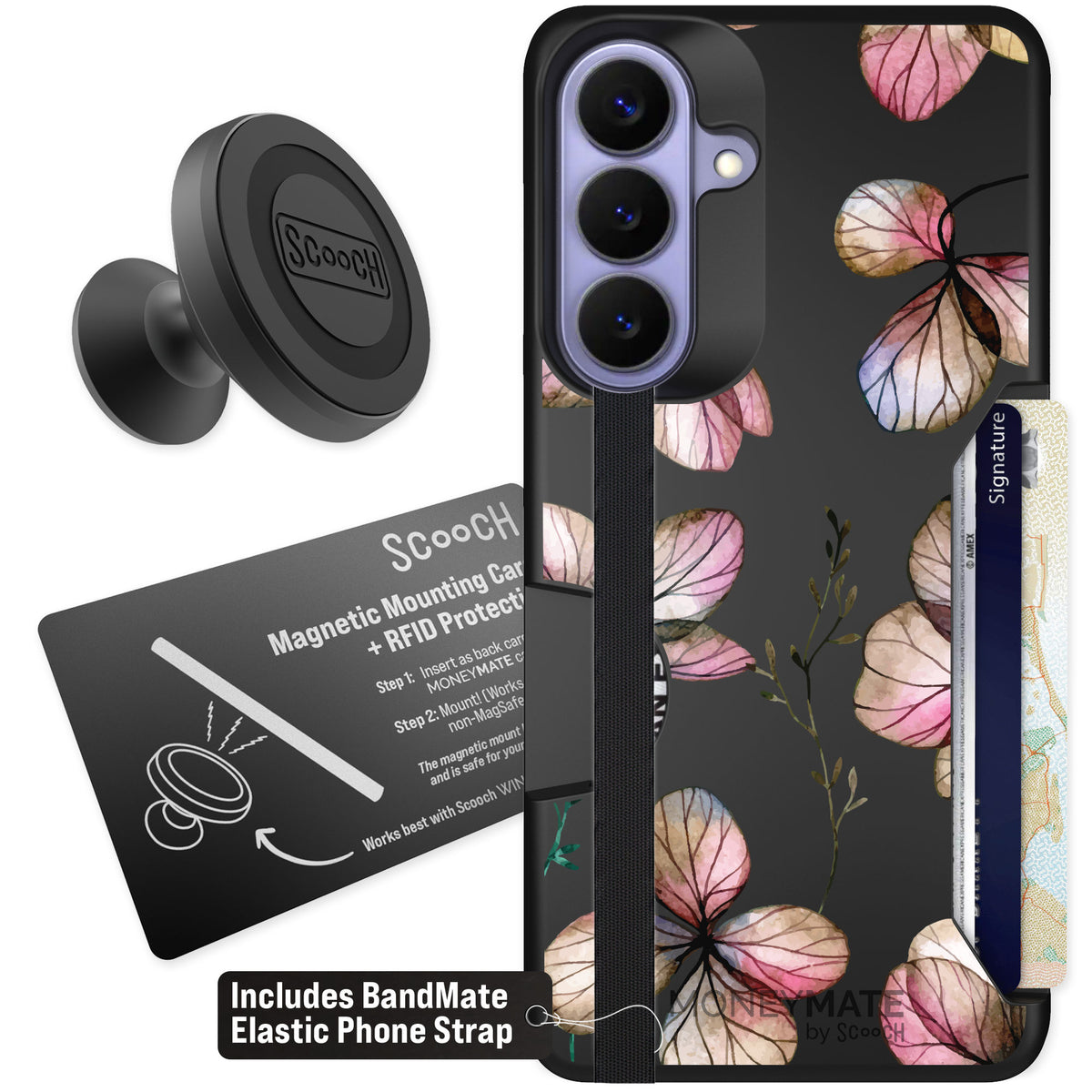 Scooch Moneymate Dried Flowers for Galaxy S26+ — Starter Bundle