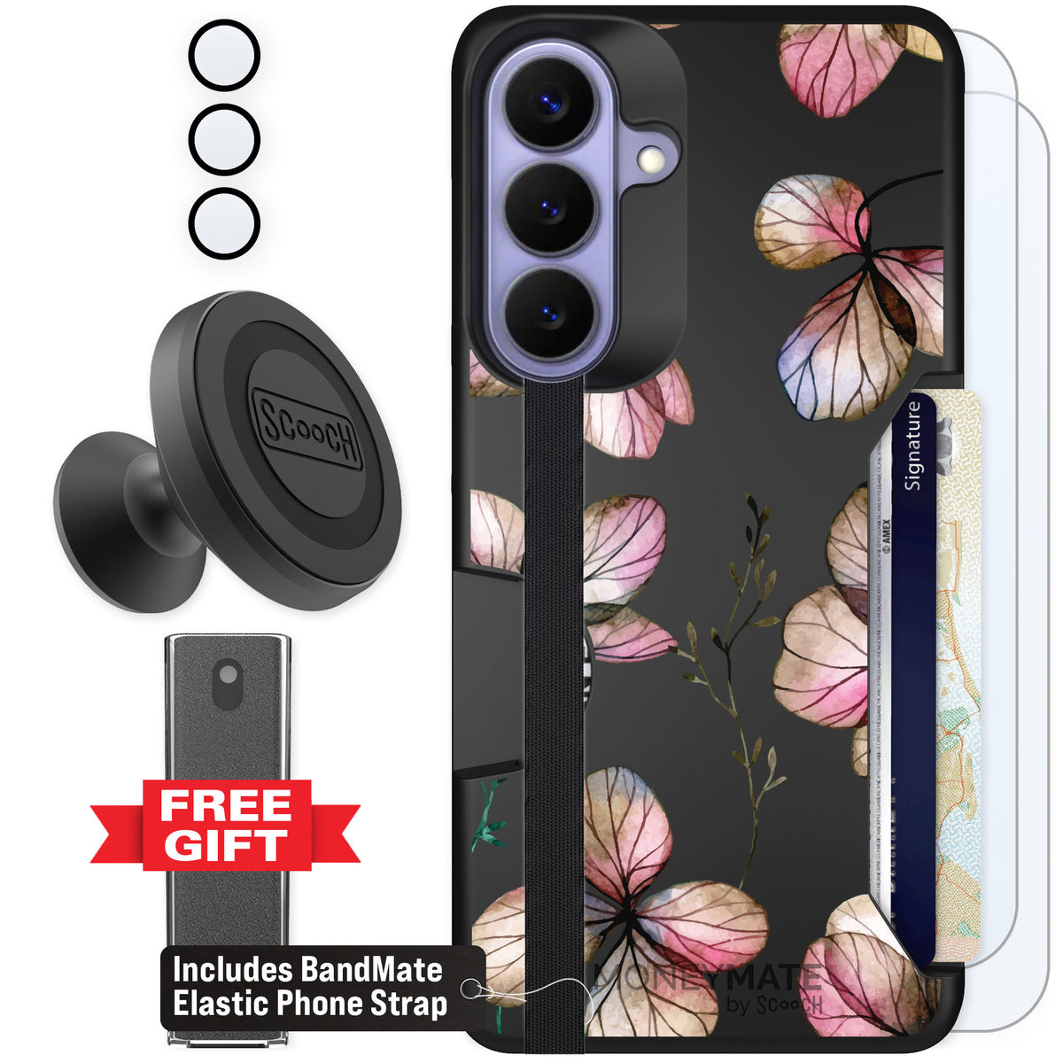 Scooch Moneymate Dried Flowers for Galaxy S26+ — Defender Bundle