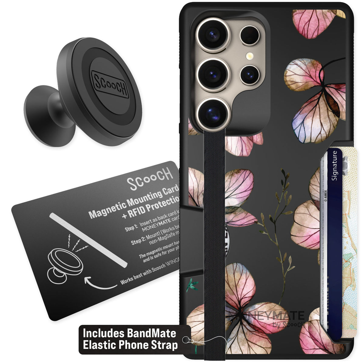 Scooch Moneymate Dried Flowers for Galaxy S25 Ultra — Starter Bundle