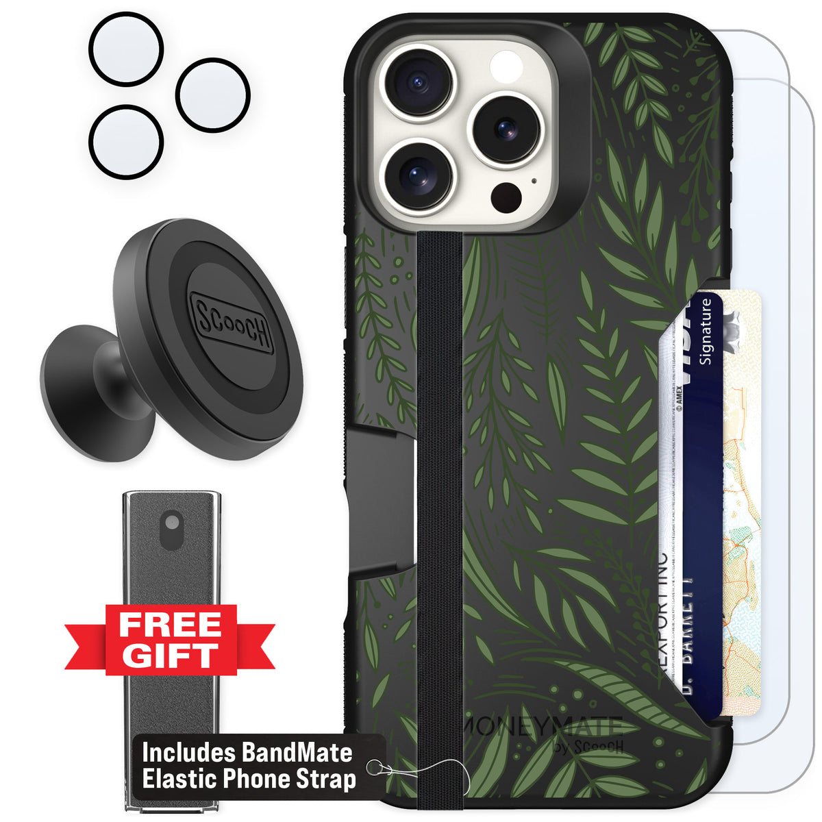 Scooch Moneymate Willow Garden for iPhone 16 Pro Max β Defender Bundle