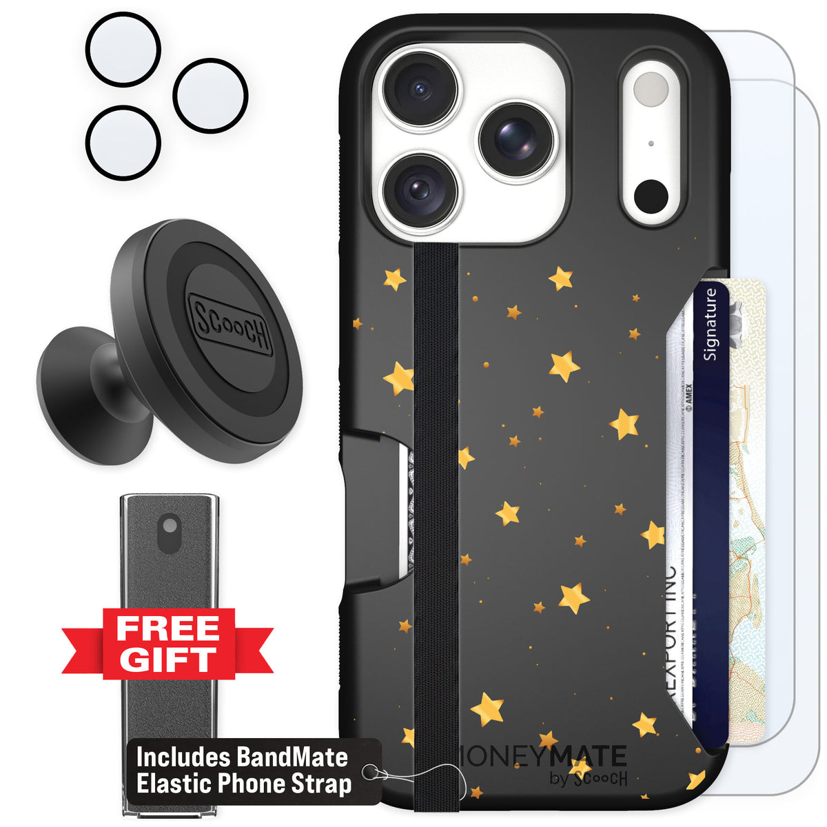 Scooch Moneymate Gold Stars for iPhone 18 Pro β Defender Bundle