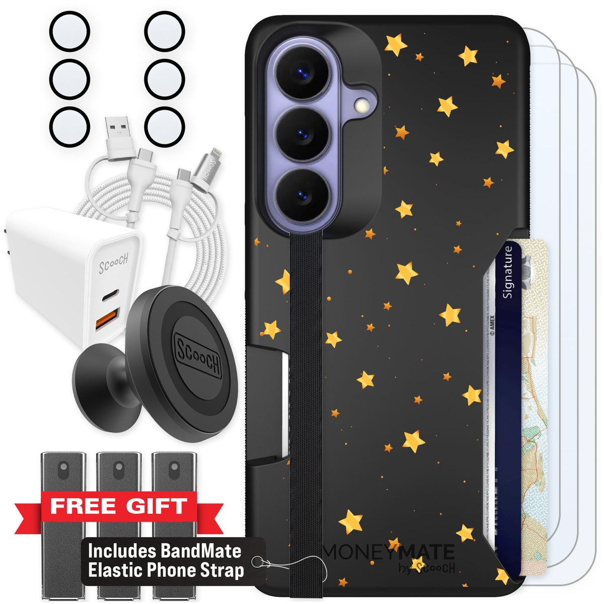 Scooch Moneymate Gold Stars for Galaxy S26 β Ultimate Bundle