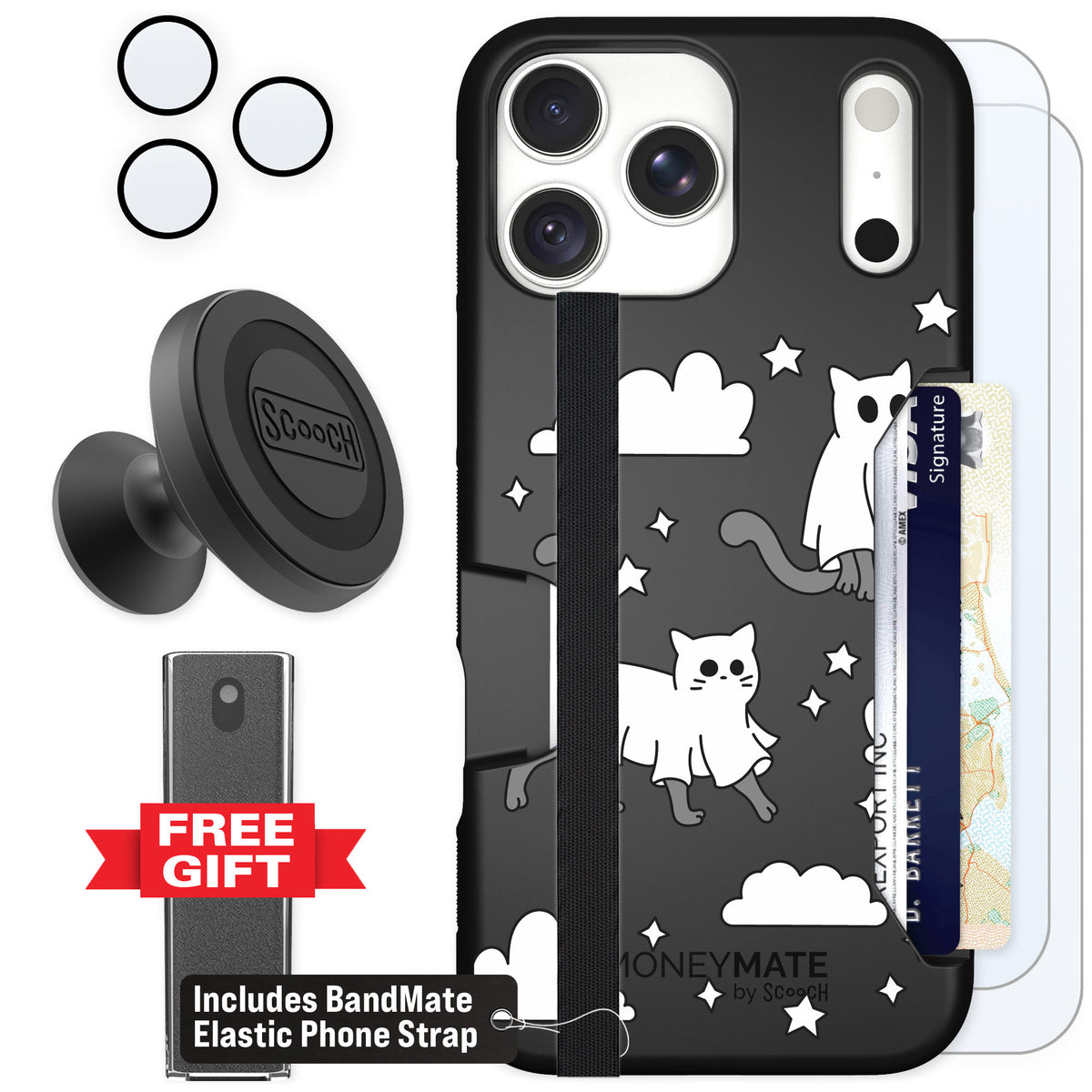Scooch Moneymate Scaredy Cats for iPhone 18 Pro Max β Defender Bundle