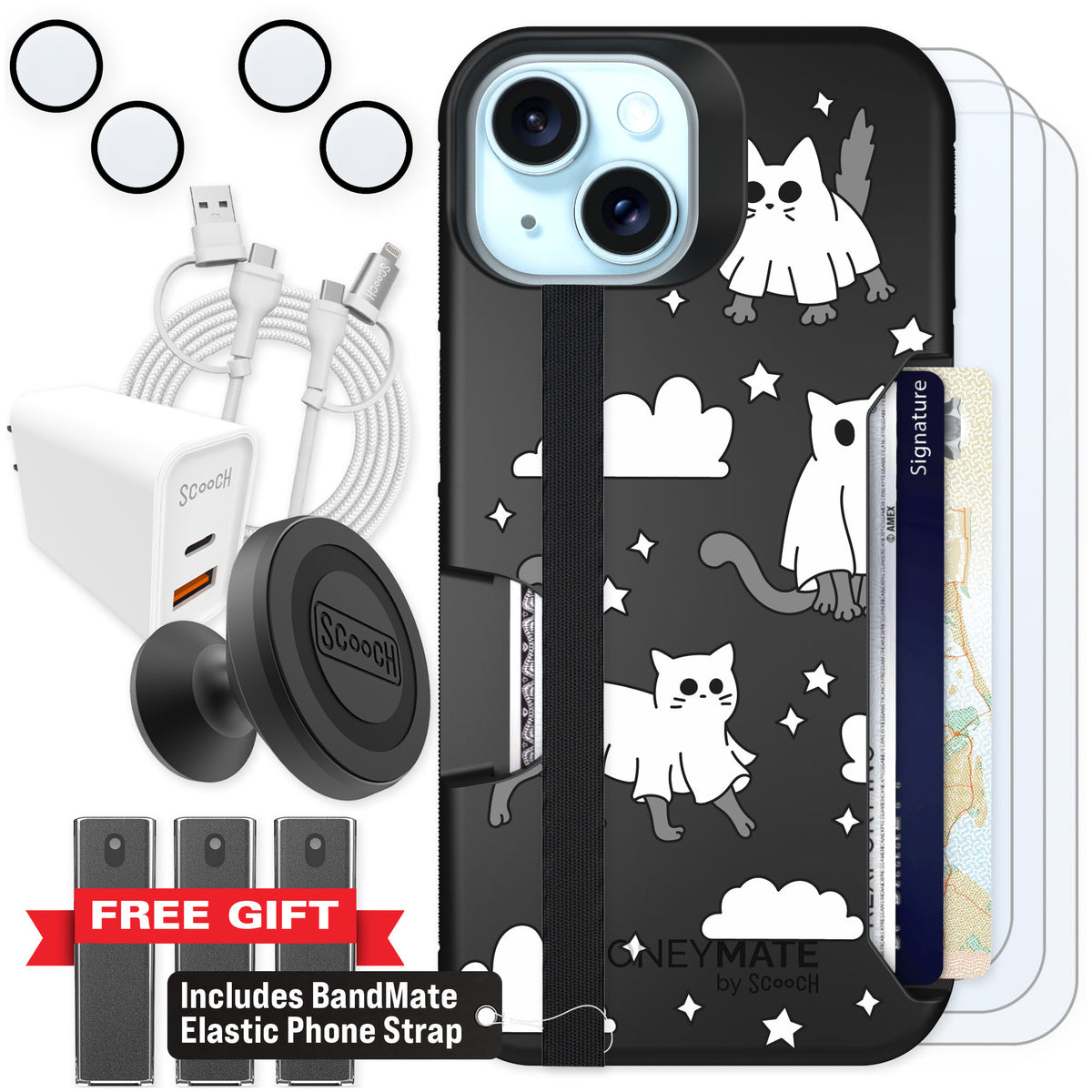 Scooch Moneymate Scaredy Cats for iPhone 15 β Ultimate Bundle
