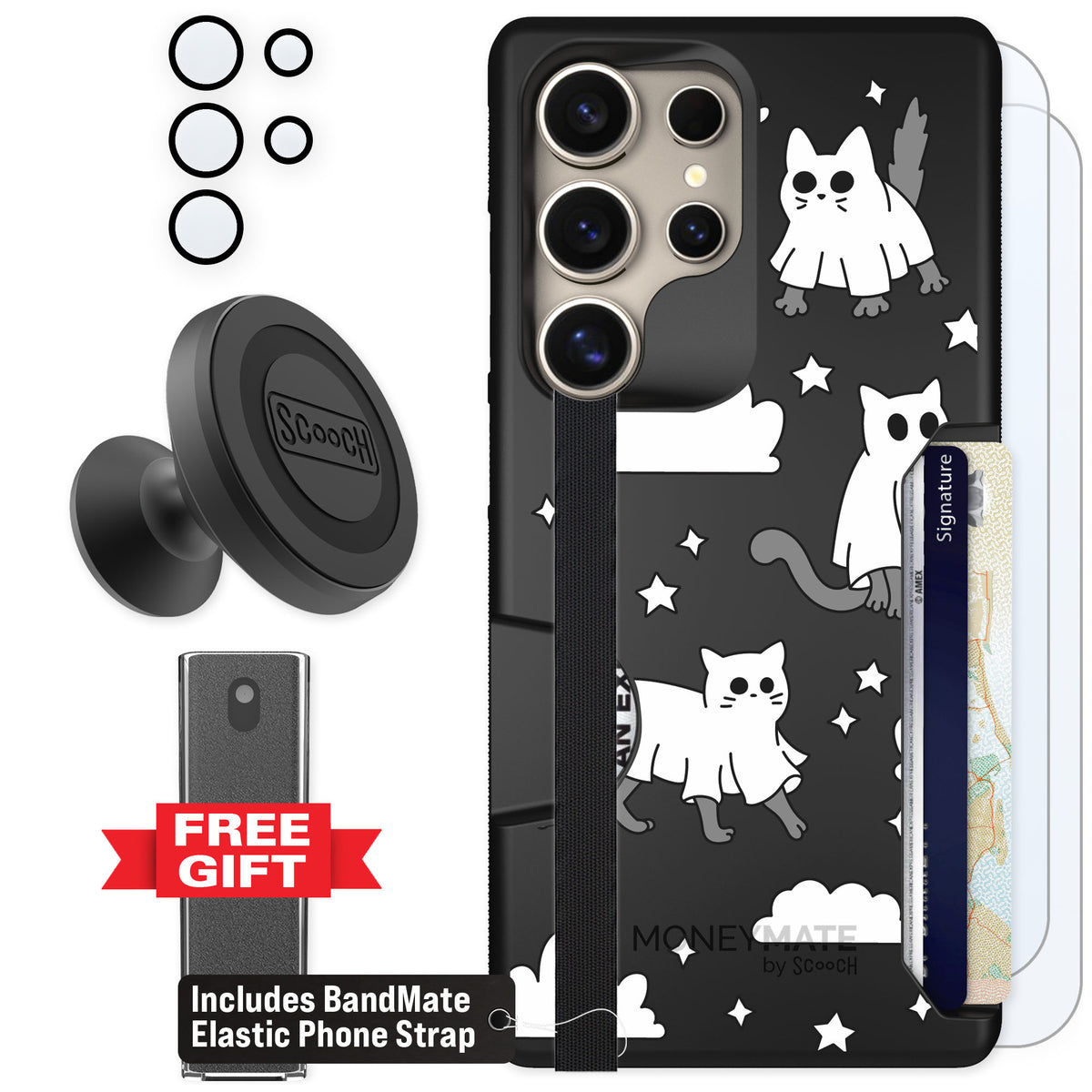 Scooch Moneymate Scaredy Cats for Galaxy S25 Ultra β Defender Bundle