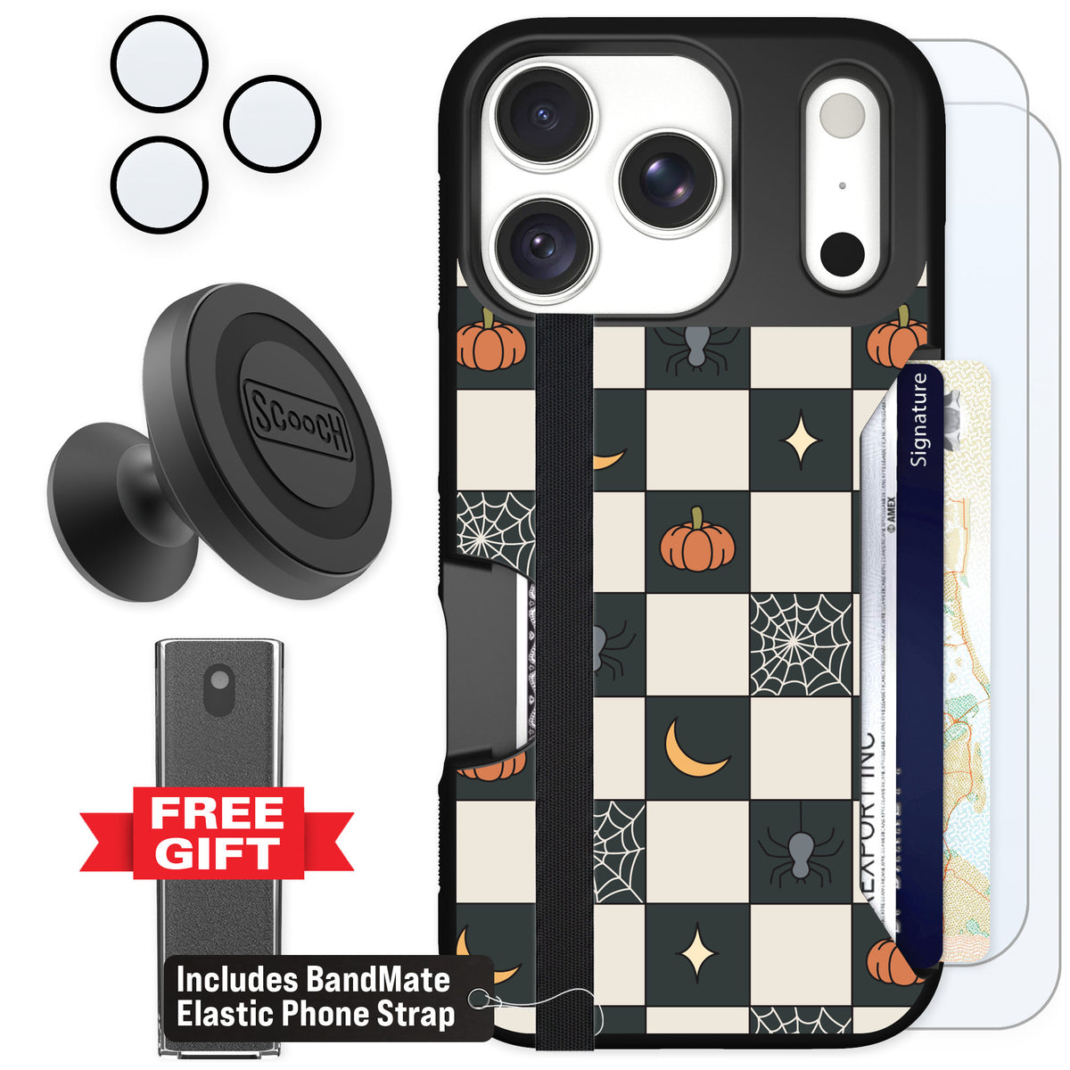 Scooch Moneymate Spooky Squares for iPhone 18 Pro β Defender Bundle