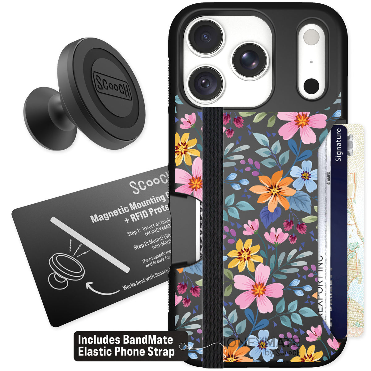 Scooch Moneymate Full Bloom for iPhone 18 Pro — Starter Bundle