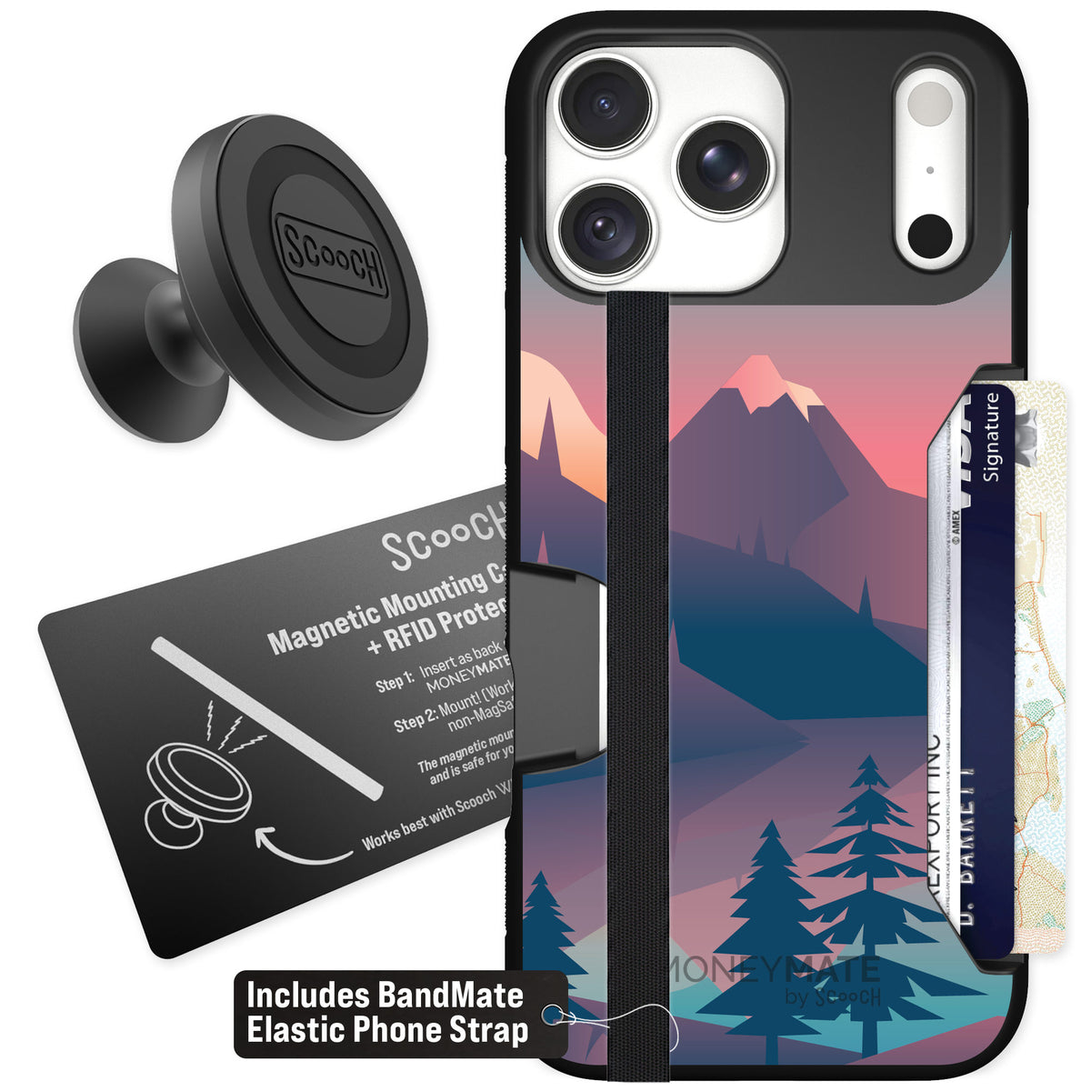 Scooch Moneymate Mountain Range for iPhone 18 Pro Max — Starter Bundle