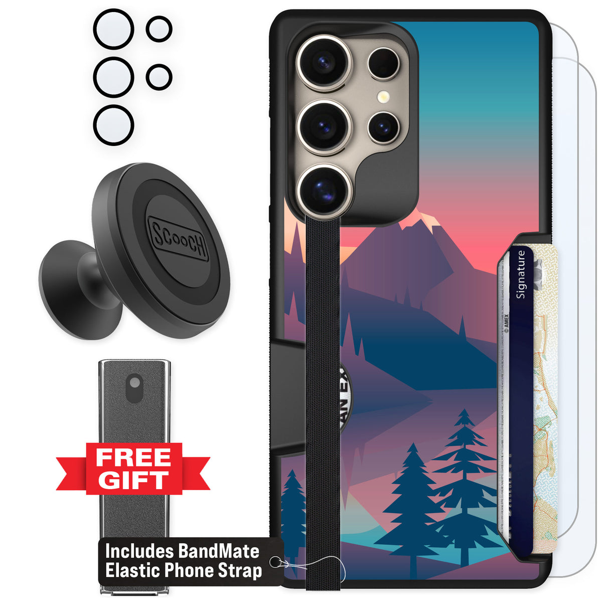 Scooch Moneymate Mountain Range for Galaxy S25 Ultra — Defender Bundle