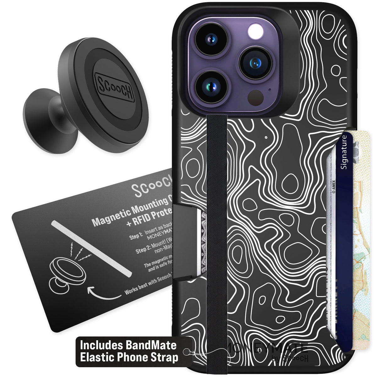 Scooch Moneymate Topography for iPhone 14 Pro β Starter Bundle