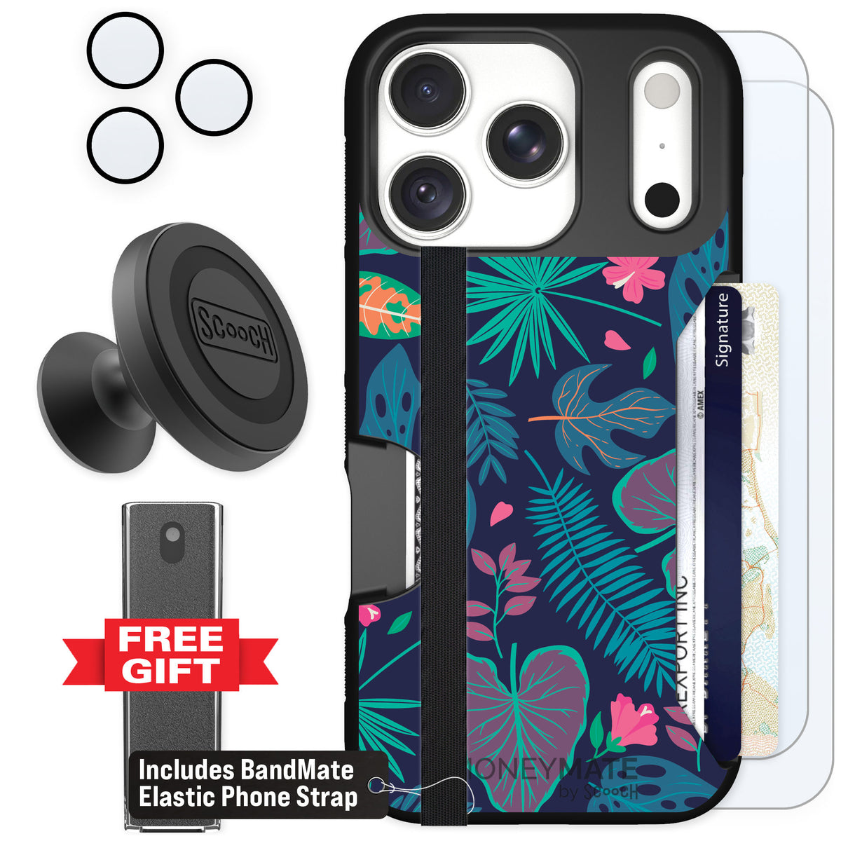 Scooch Moneymate Tropical Leaves for iPhone 18 Pro β Defender Bundle