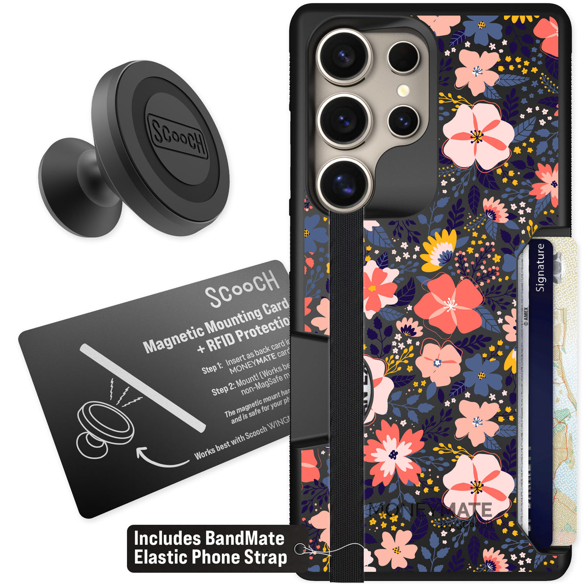 Scooch Moneymate Wildflowers for Galaxy S25 Ultra — Starter Bundle