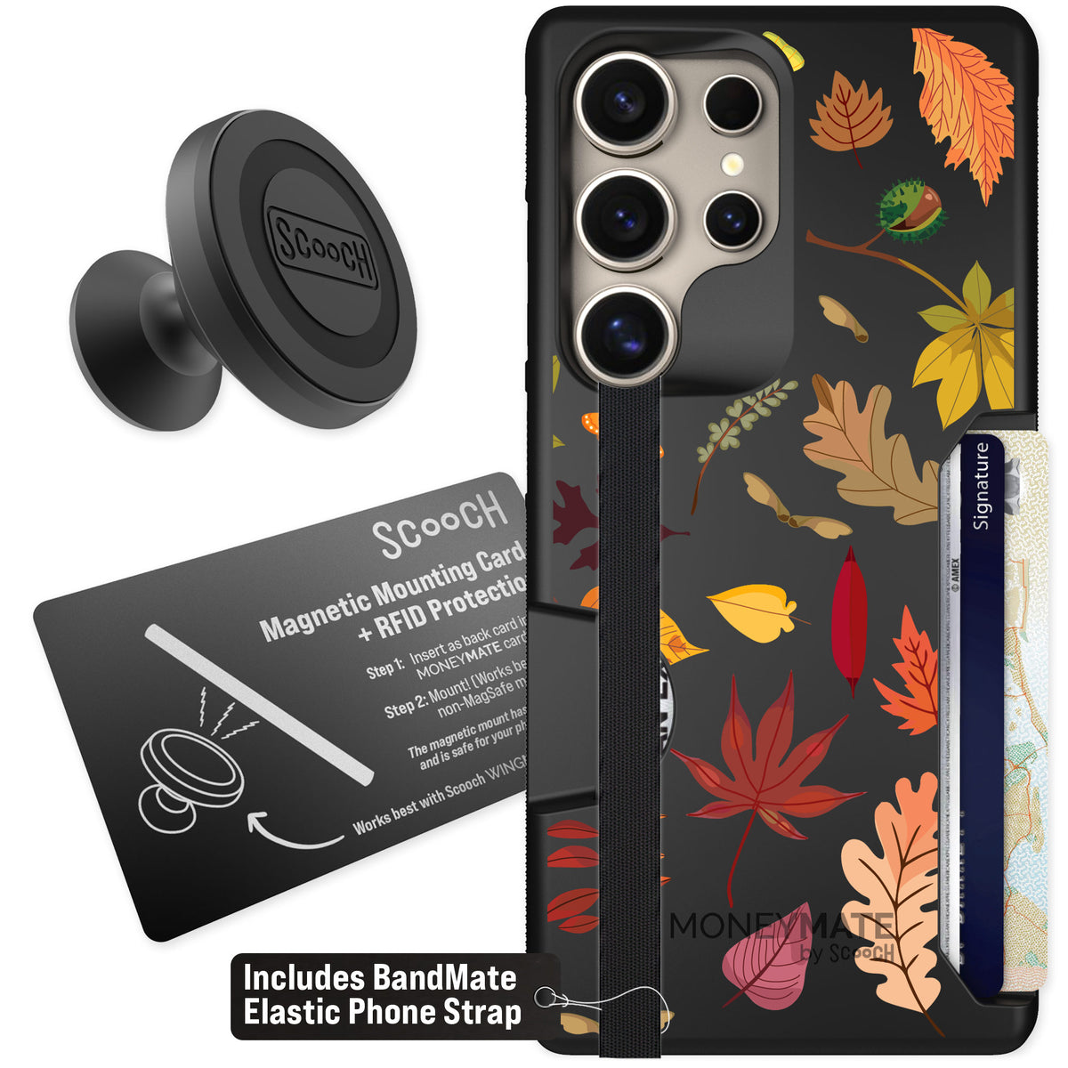 Scooch Moneymate Autumn Leaves for Galaxy S25 Ultra — Starter Bundle