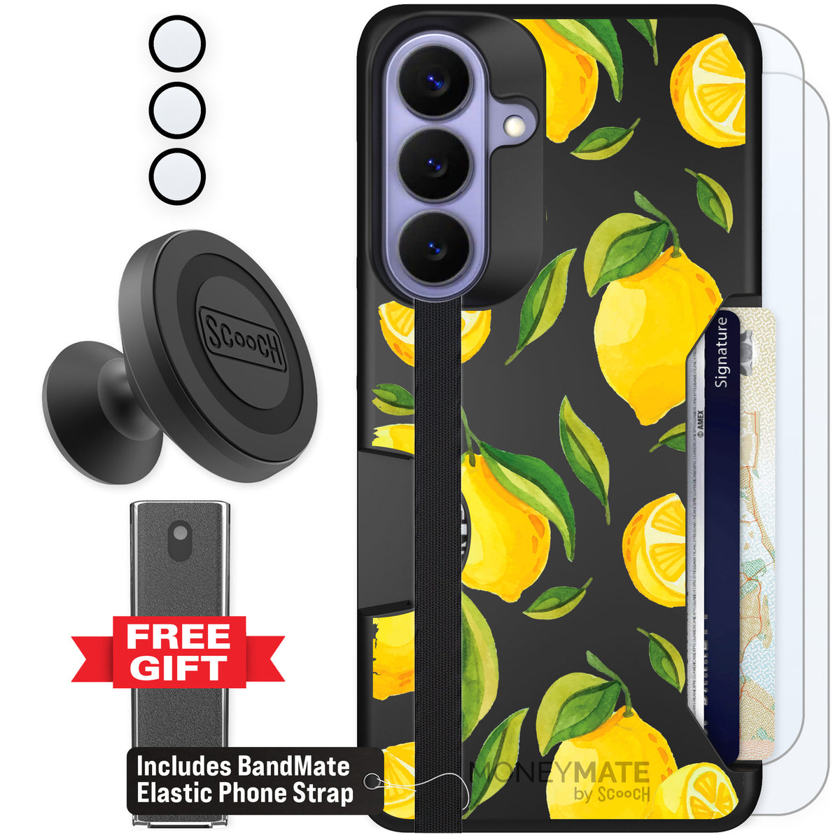 Scooch Moneymate Amalfi Lemons for Galaxy S26+ — Defender Bundle