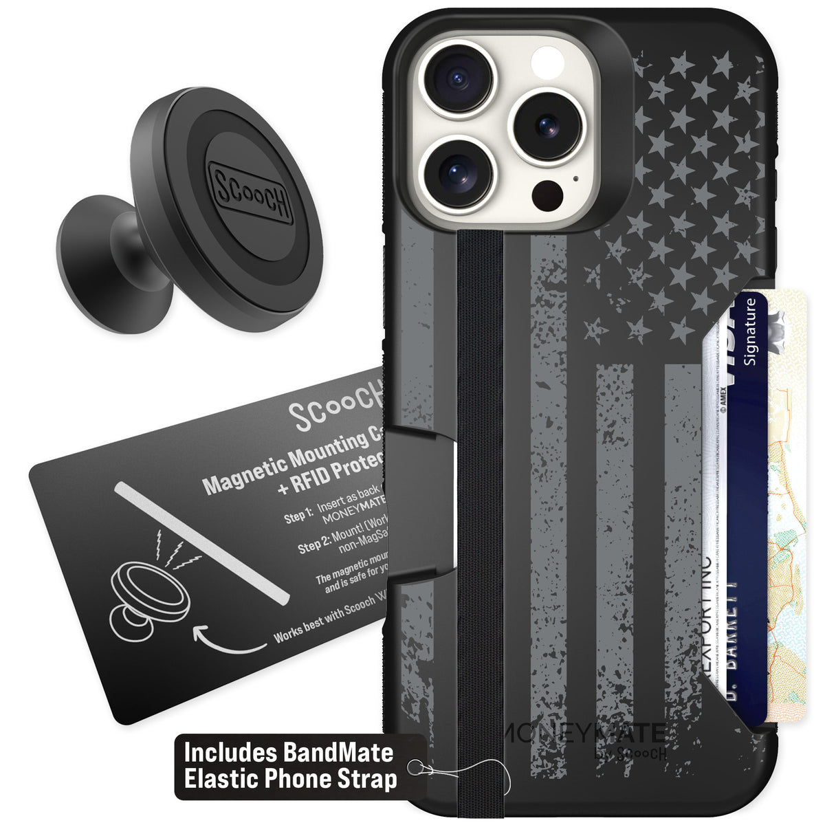 Scooch Moneymate Weathered Glory for iPhone 16 Pro Max — Starter Bundle
