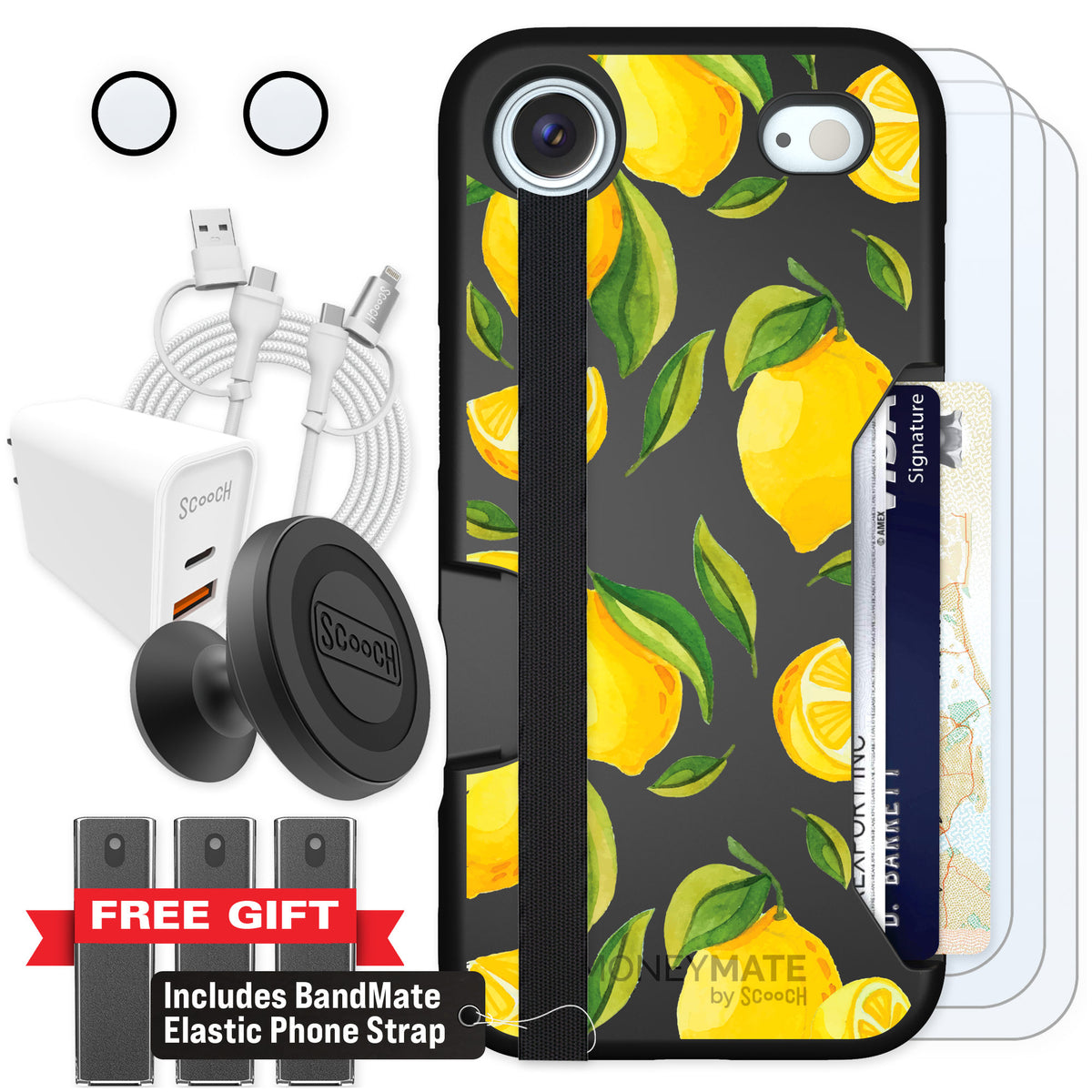 Scooch Moneymate Amalfi Lemons for iPhone Air — Ultimate Bundle
