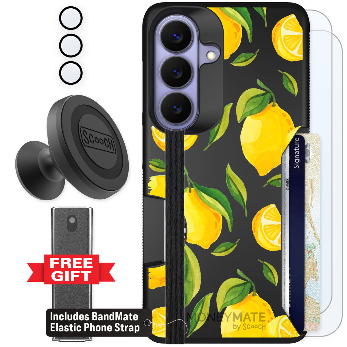 Scooch Moneymate Amalfi Lemons for Galaxy S26 — Defender Bundle
