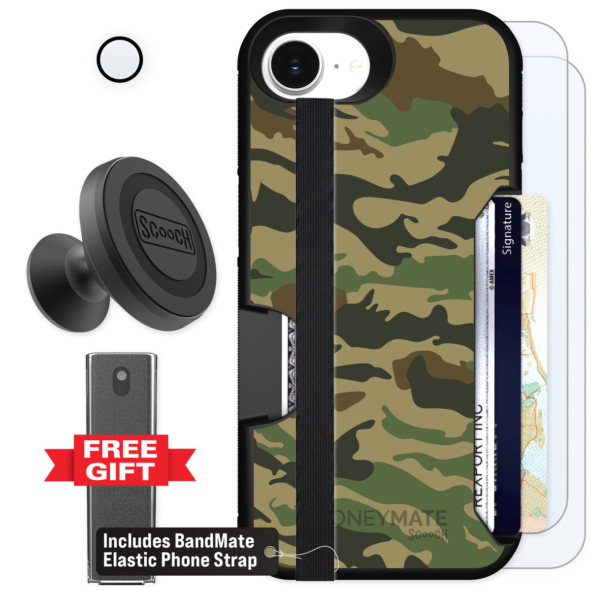 Scooch Moneymate Classic Camo for iPhone 17e — Defender Bundle