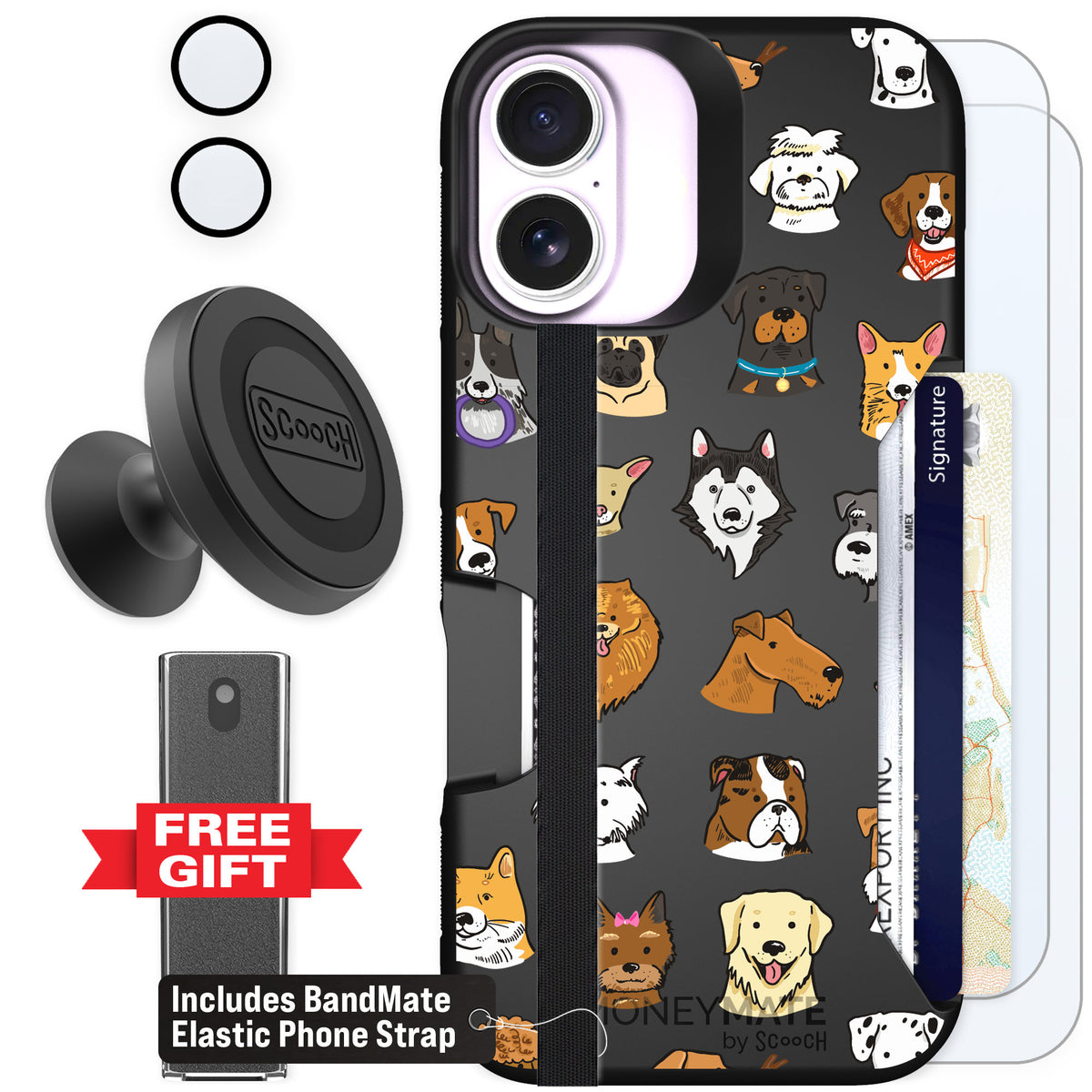 Scooch Moneymate Dog Squad for iPhone 17 — Defender Bundle