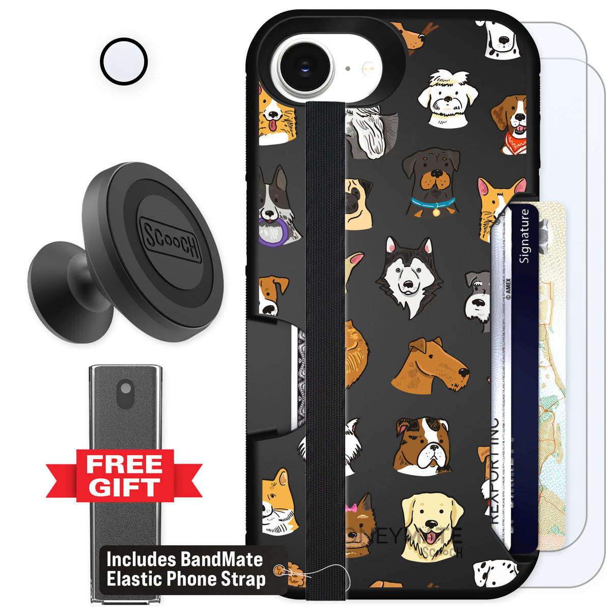 Scooch Moneymate Dog Squad for iPhone 16e — Defender Bundle