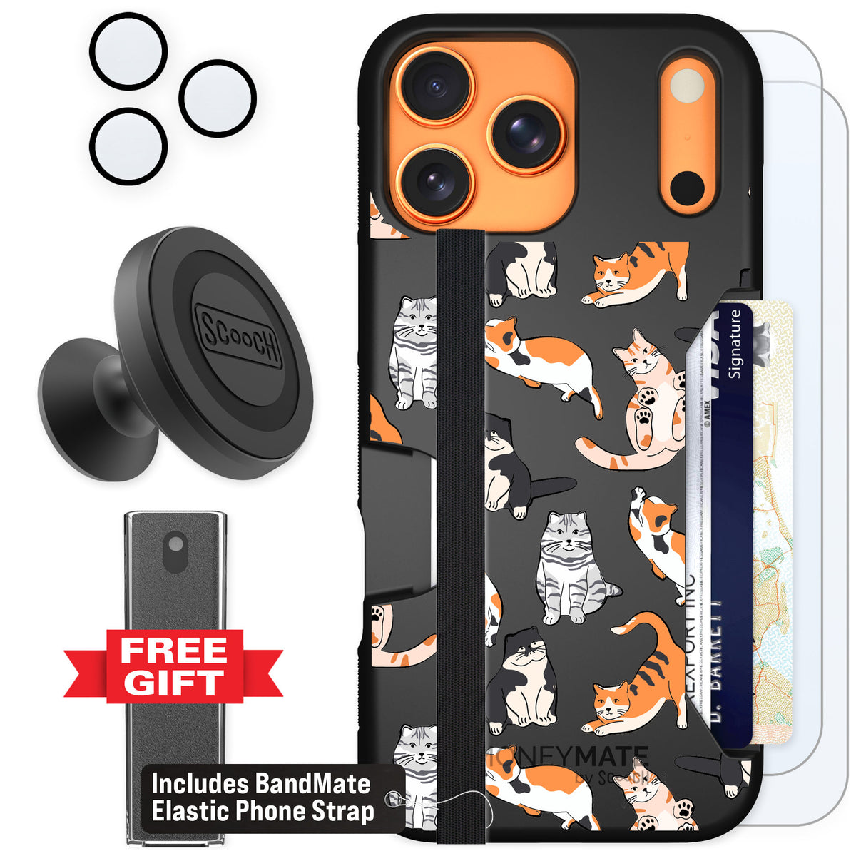 Scooch Moneymate Kitty Crew for iPhone 17 Pro Max — Defender Bundle