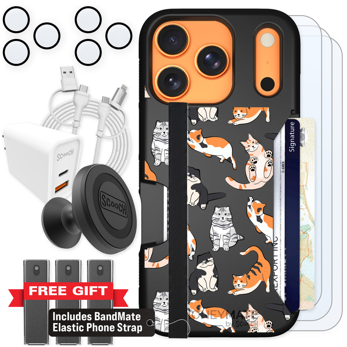 Scooch Moneymate Kitty Crew for iPhone 17 Pro — Ultimate Bundle