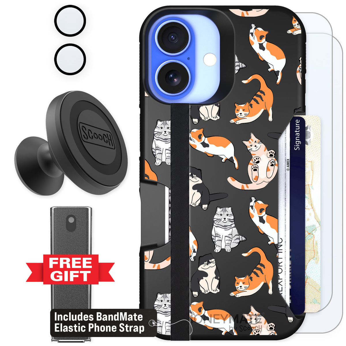 Scooch Moneymate Kitty Crew for iPhone 16 — Defender Bundle