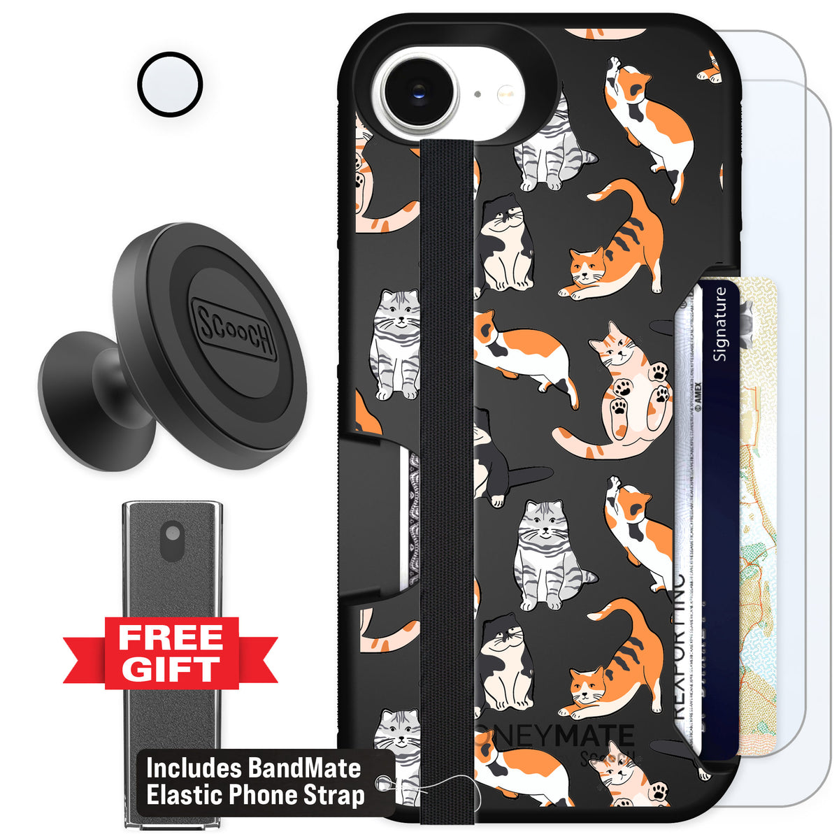 Scooch Moneymate Kitty Crew for iPhone 16e — Defender Bundle