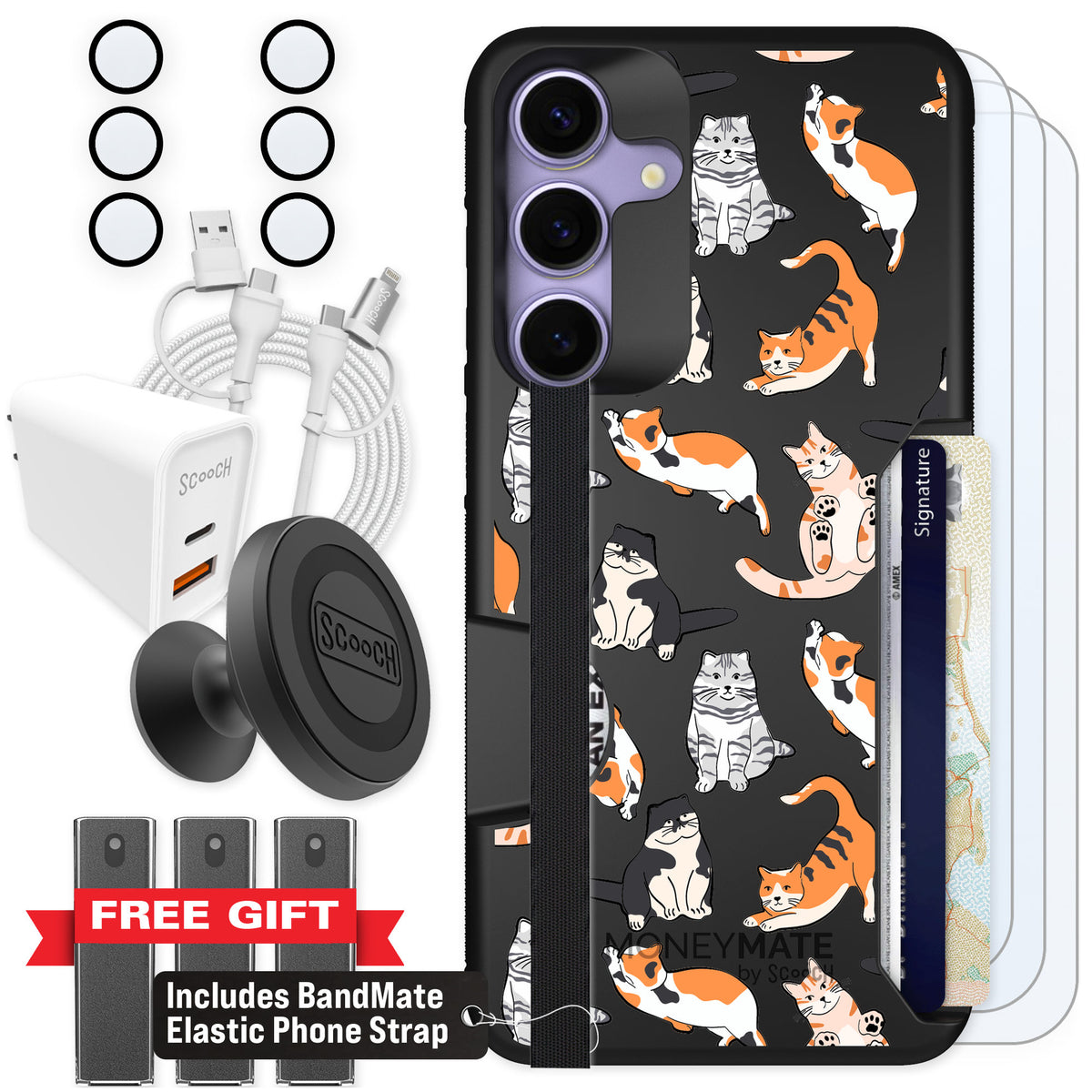 Scooch Moneymate Kitty Crew for Galaxy S25+ — Ultimate Bundle