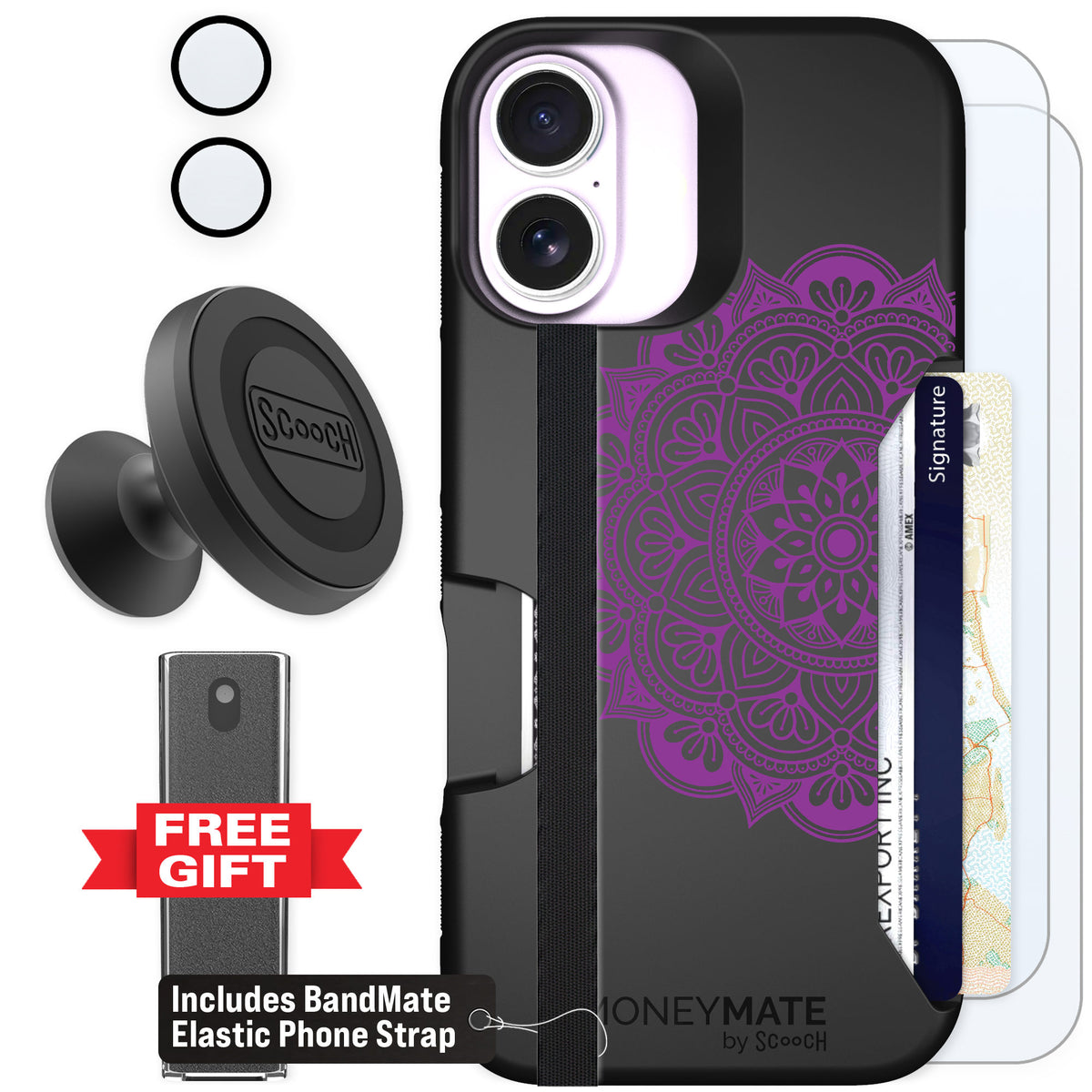 Scooch Moneymate Mandala Dreams for iPhone 17 — Defender Bundle