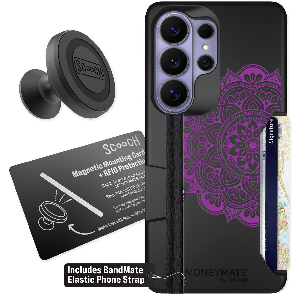 Scooch Moneymate Mandala Dreams for Galaxy S26 Ultra — Starter Bundle