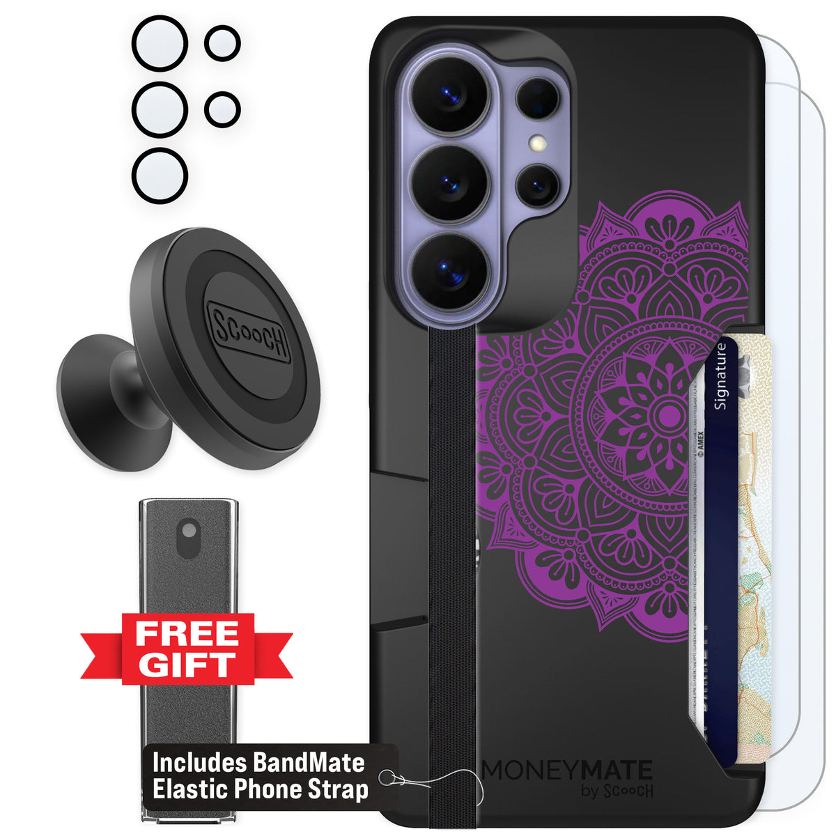 Scooch Moneymate Mandala Dreams for Galaxy S26 Ultra — Defender Bundle