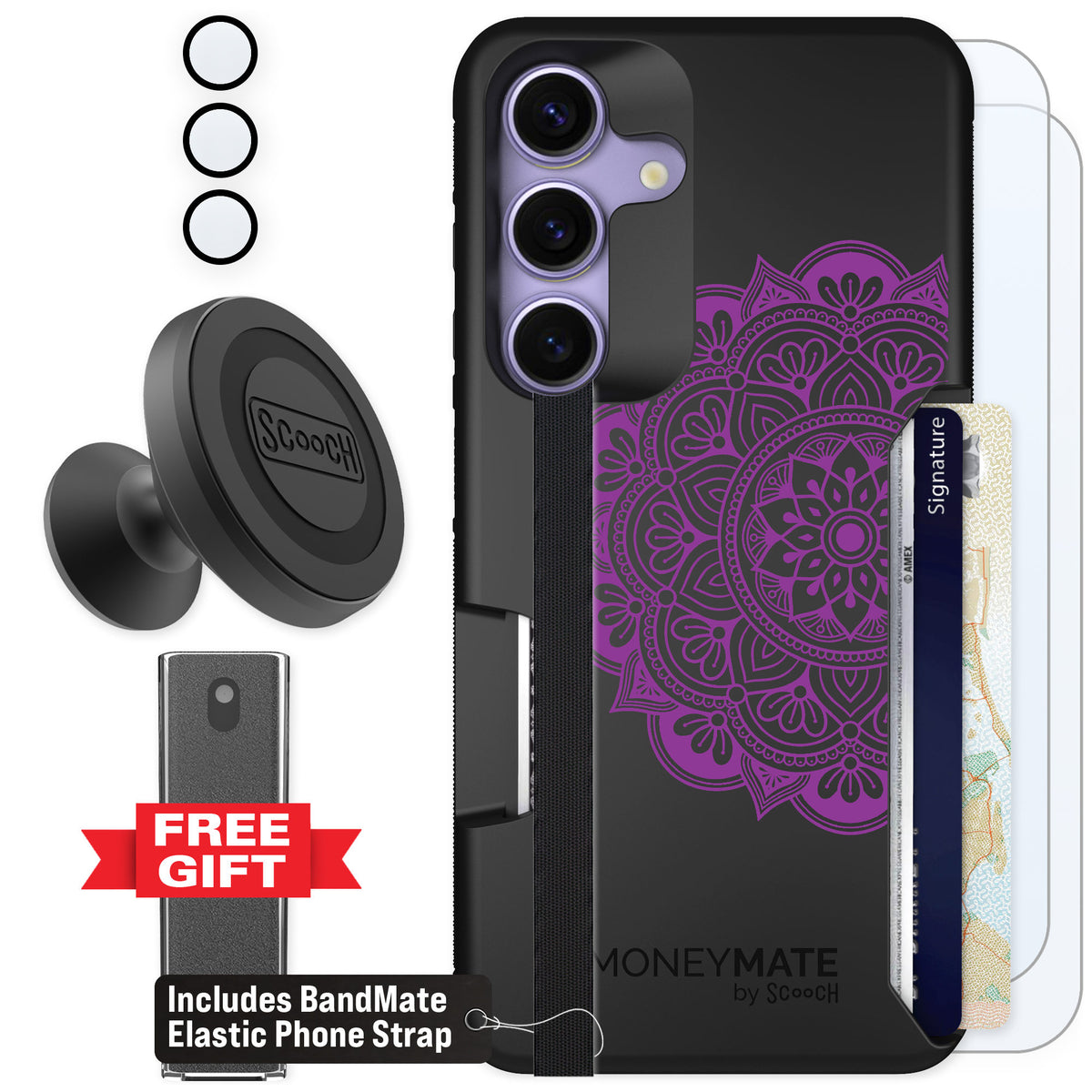 Scooch Moneymate Mandala Dreams for Galaxy S25 — Defender Bundle