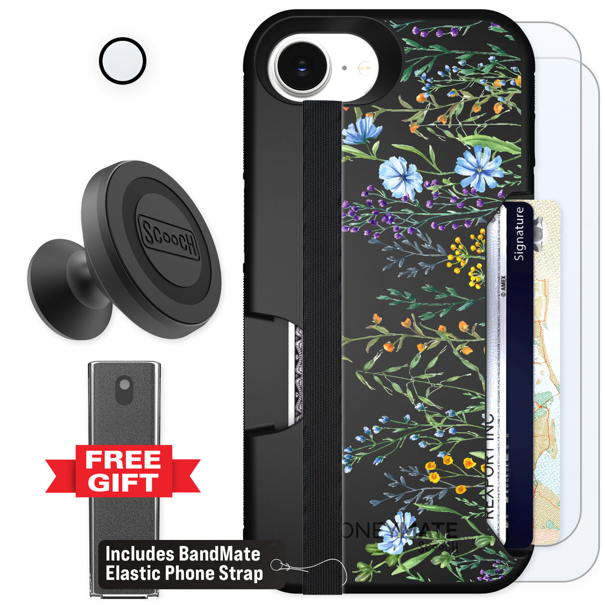Scooch Moneymate Meadow Bloom for iPhone 17e — Defender Bundle