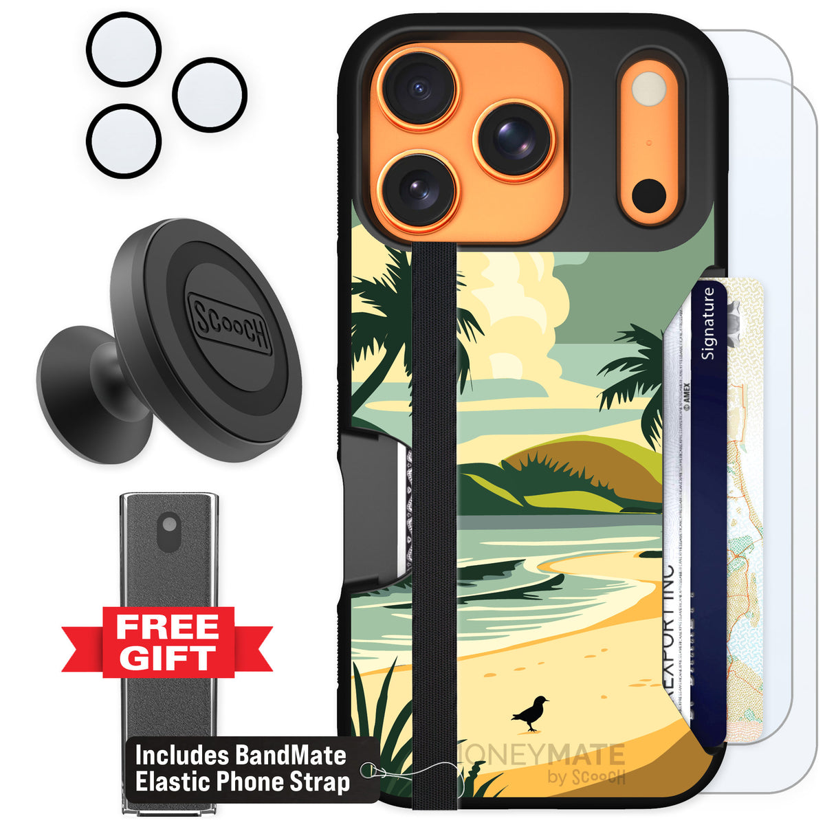 Scooch Moneymate Paradise Cove for iPhone 17 Pro — Defender Bundle