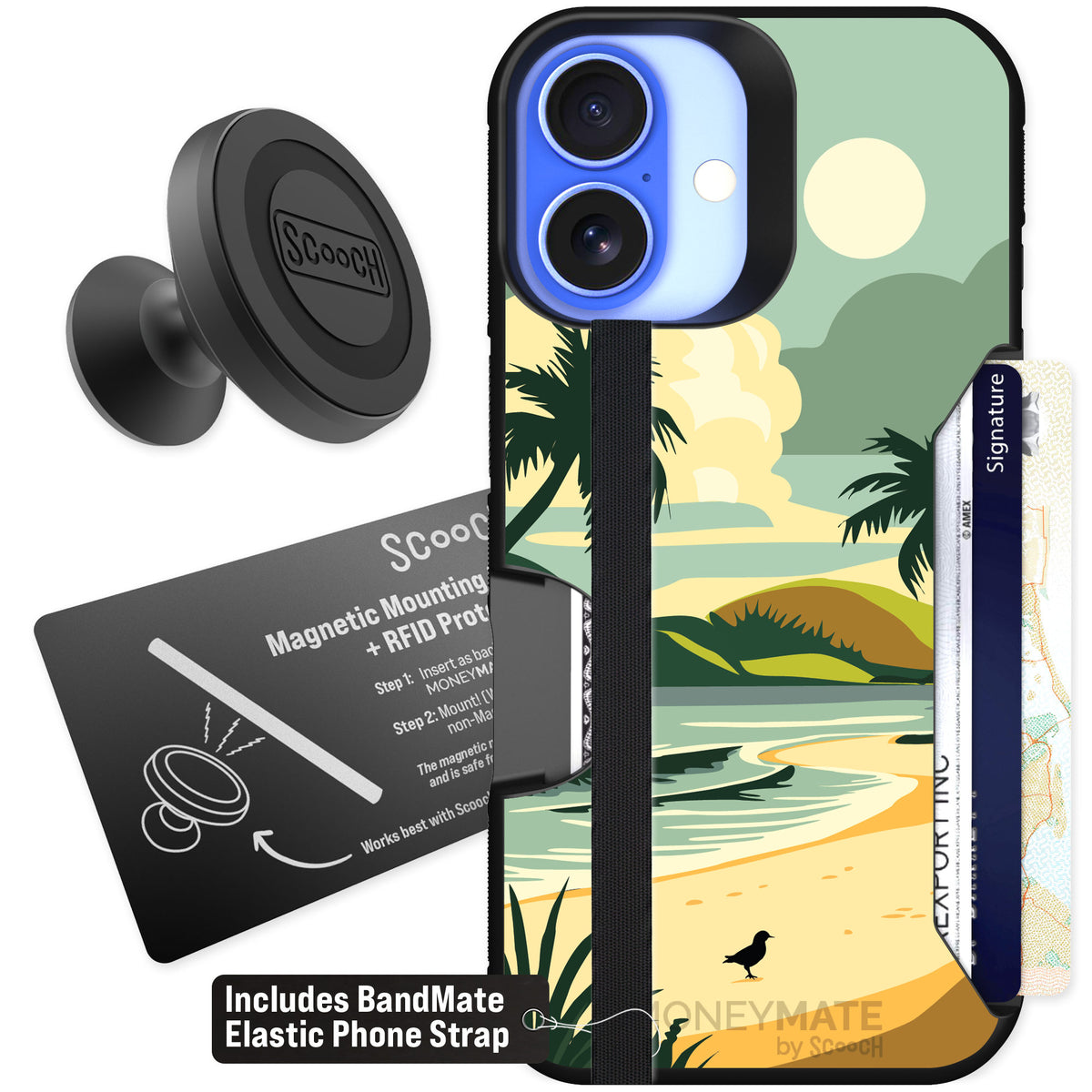 Scooch Moneymate Paradise Cove for iPhone 16 — Starter Bundle