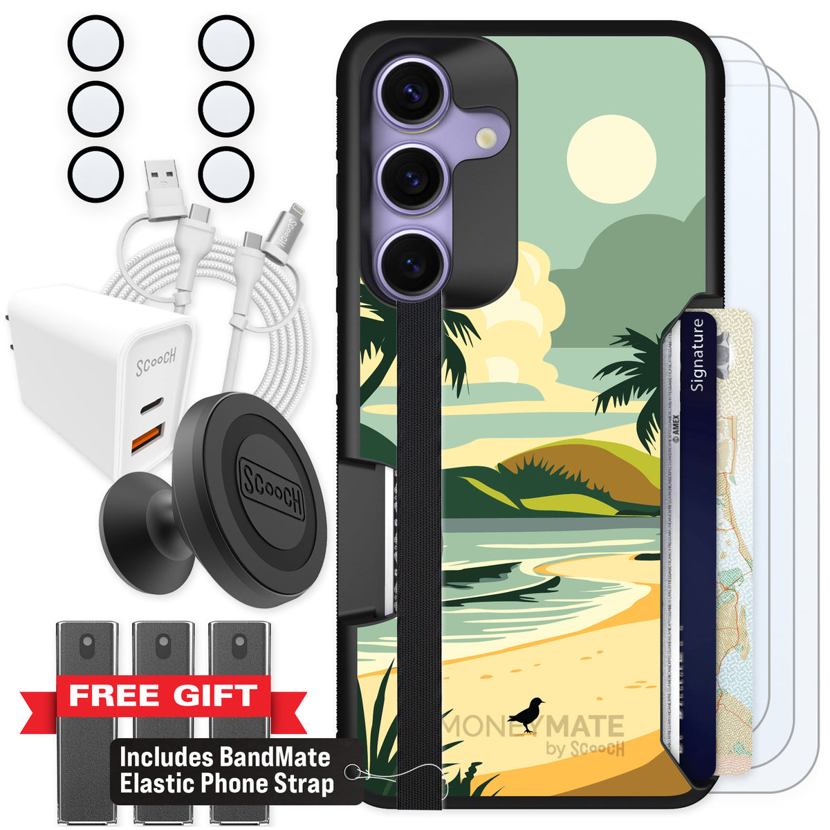 Scooch Moneymate Paradise Cove for Galaxy S25 — Ultimate Bundle
