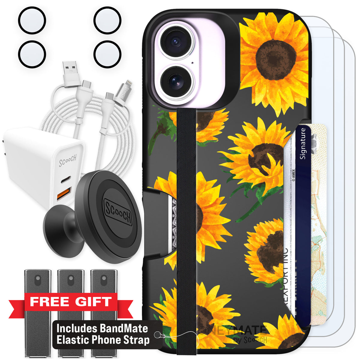 Scooch Moneymate Sunflower Frenzy for iPhone 17 — Ultimate Bundle