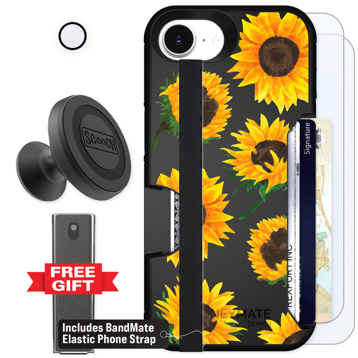 Scooch Moneymate Sunflower Frenzy for iPhone 17e — Defender Bundle