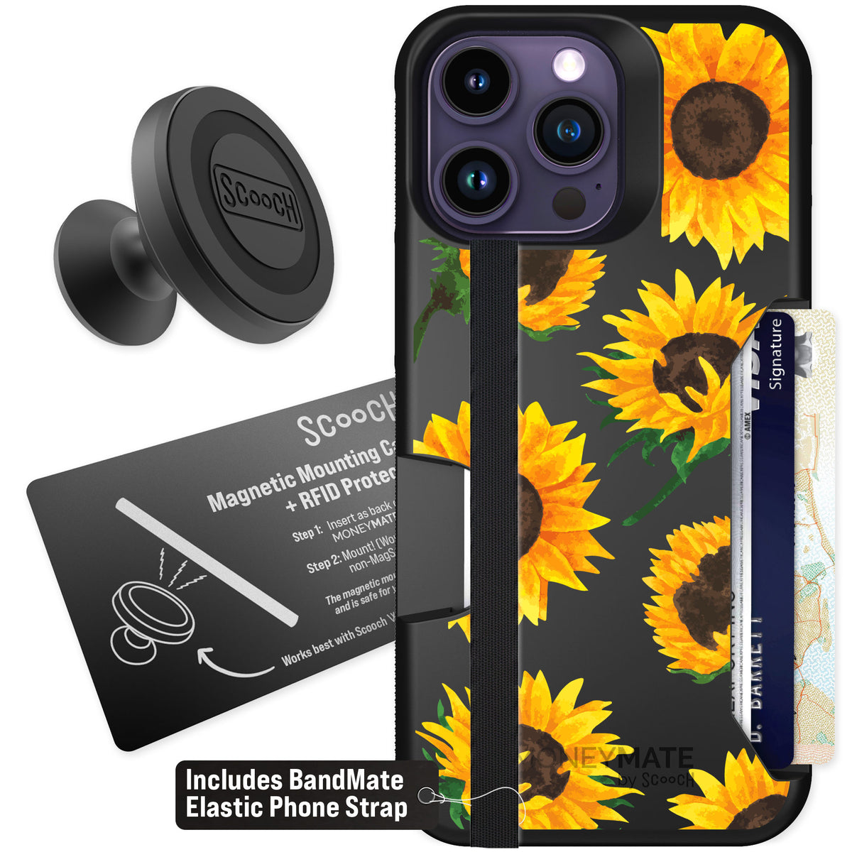 Scooch Moneymate Sunflower Frenzy for iPhone 14 Pro Max — Starter Bundle