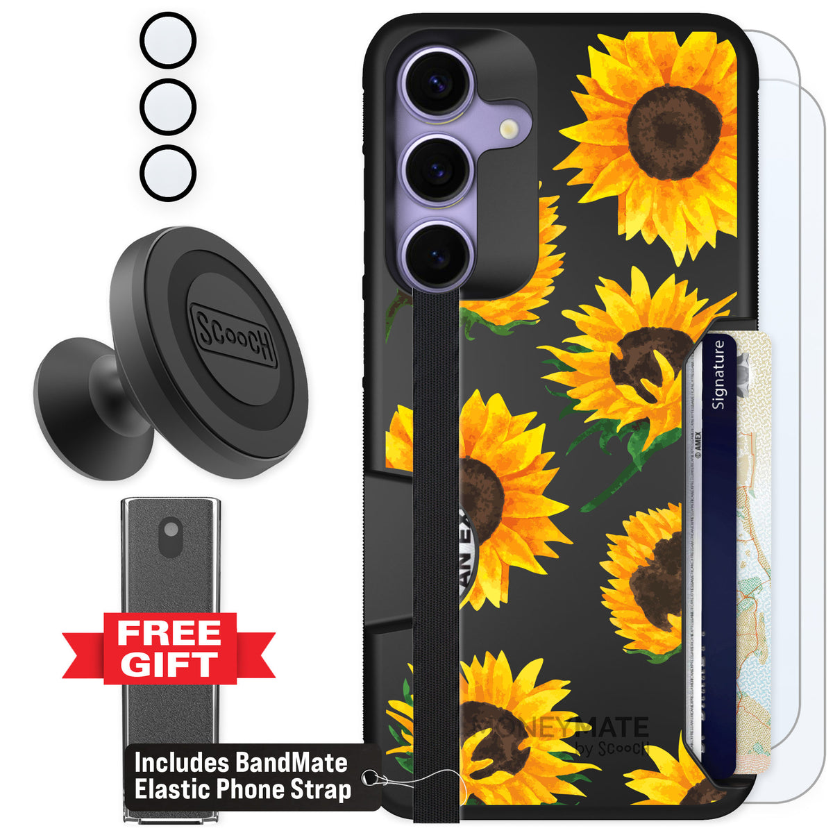 Scooch Moneymate Sunflower Frenzy for Galaxy S25+ — Defender Bundle