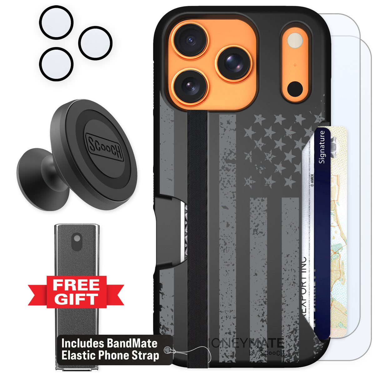 Scooch Moneymate Weathered Glory for iPhone 17 Pro — Defender Bundle