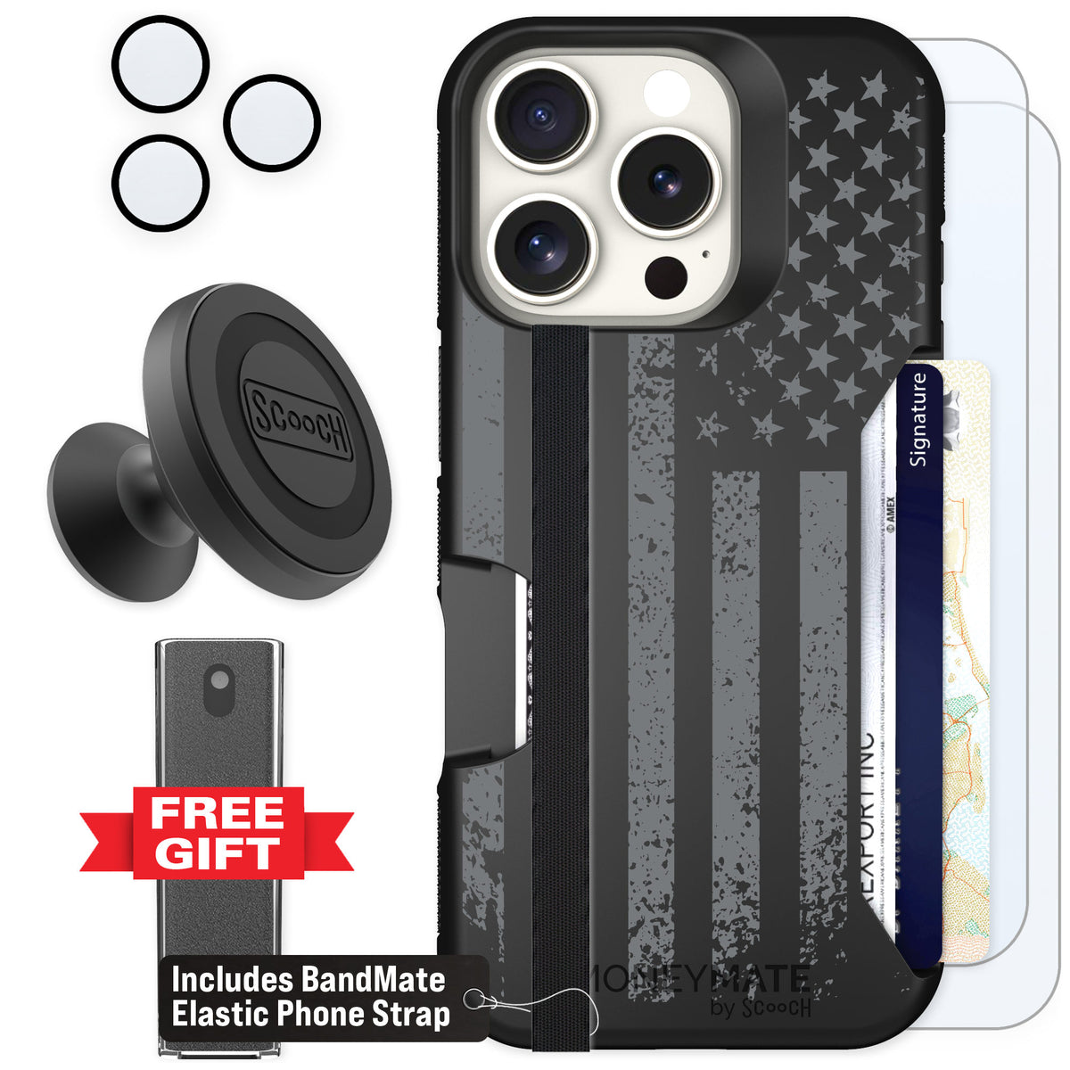 Scooch Moneymate Weathered Glory for iPhone 16 Pro — Defender Bundle