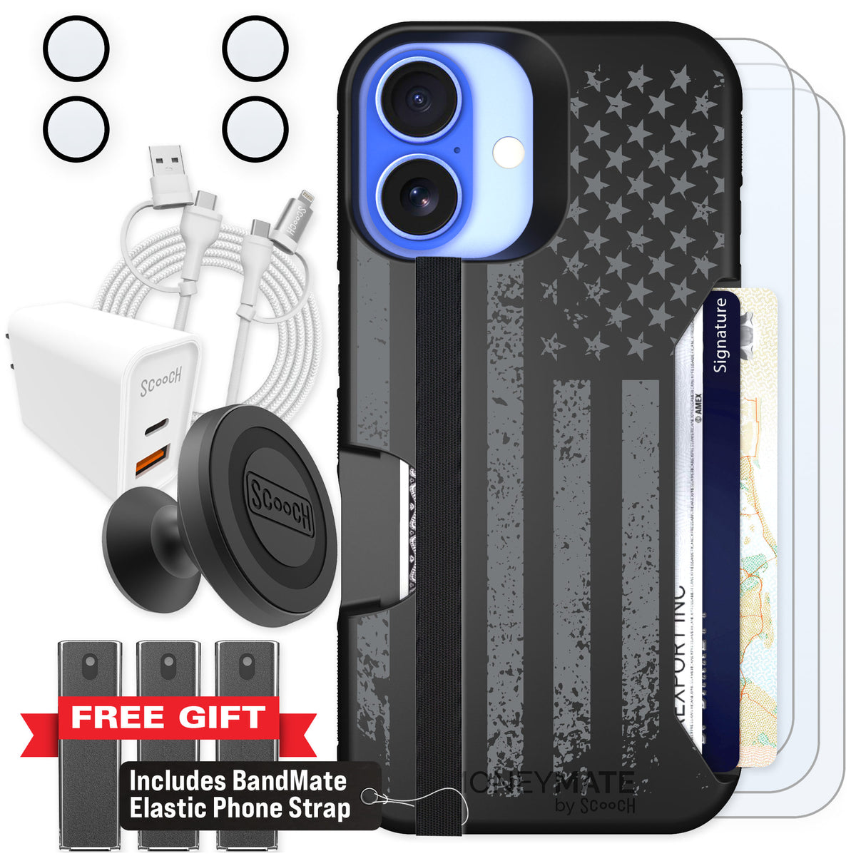 Scooch Moneymate Weathered Glory for iPhone 16 — Ultimate Bundle