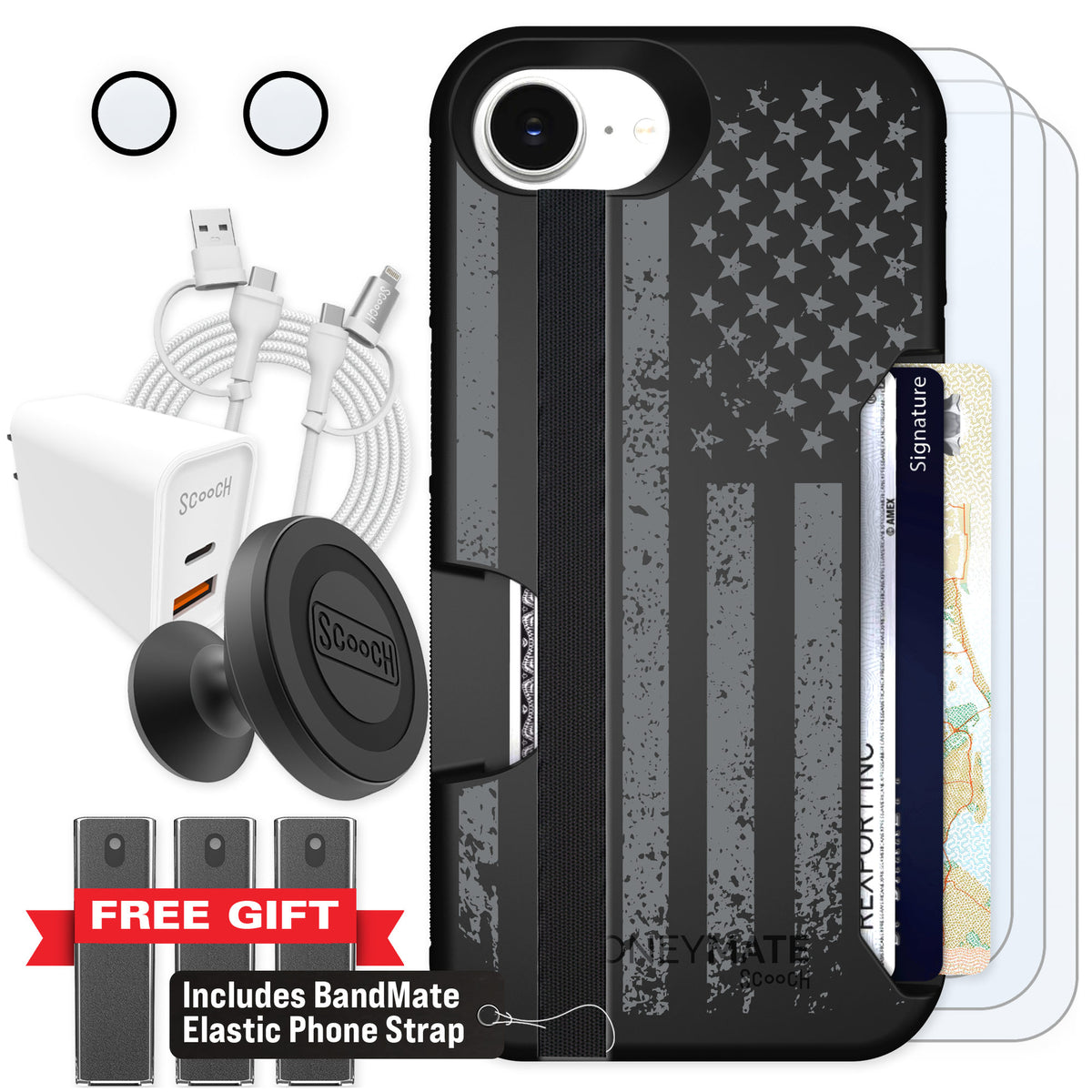 Scooch Moneymate Weathered Glory for iPhone 16e — Ultimate Bundle
