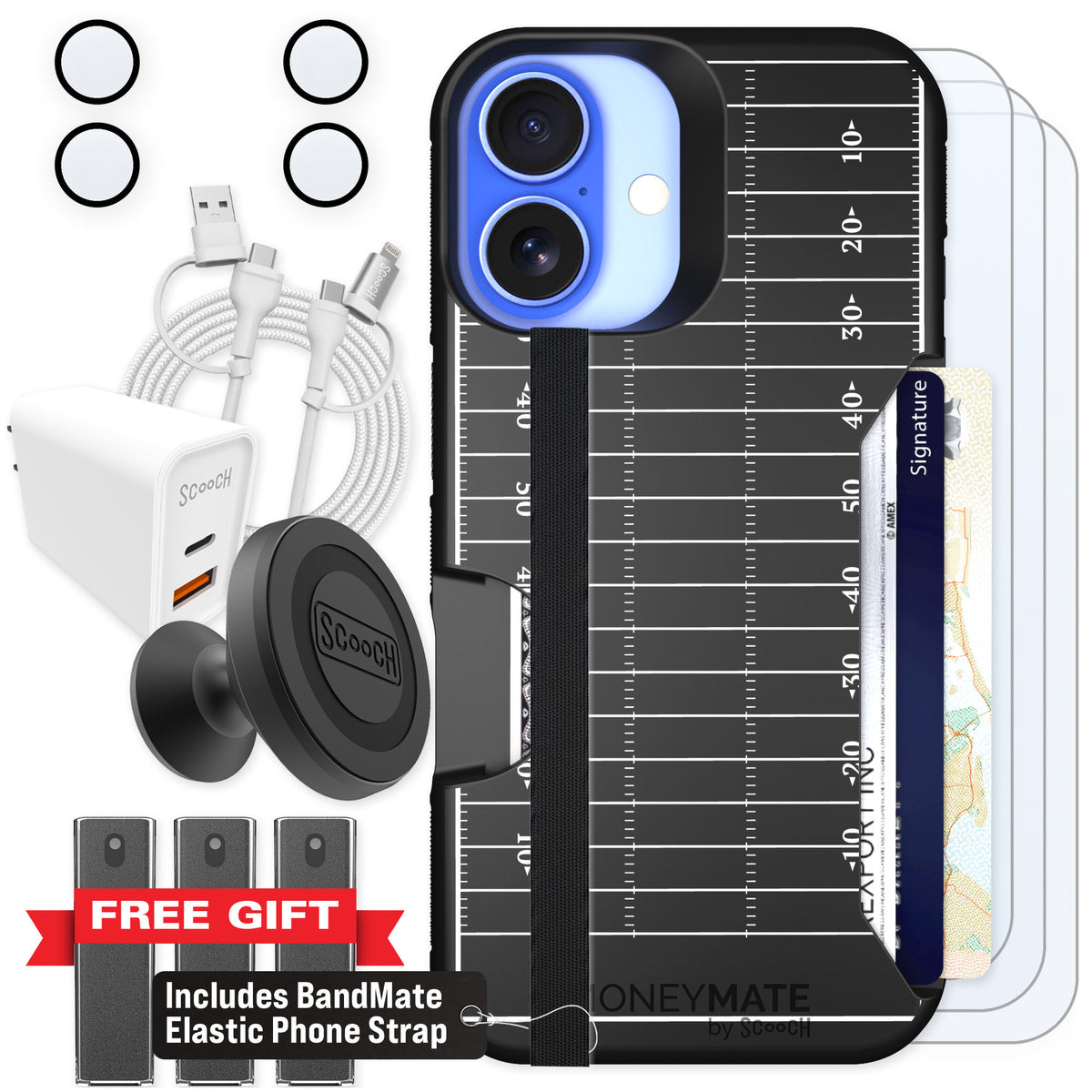 Scooch Moneymate Yard Lines for iPhone 16 β Ultimate Bundle